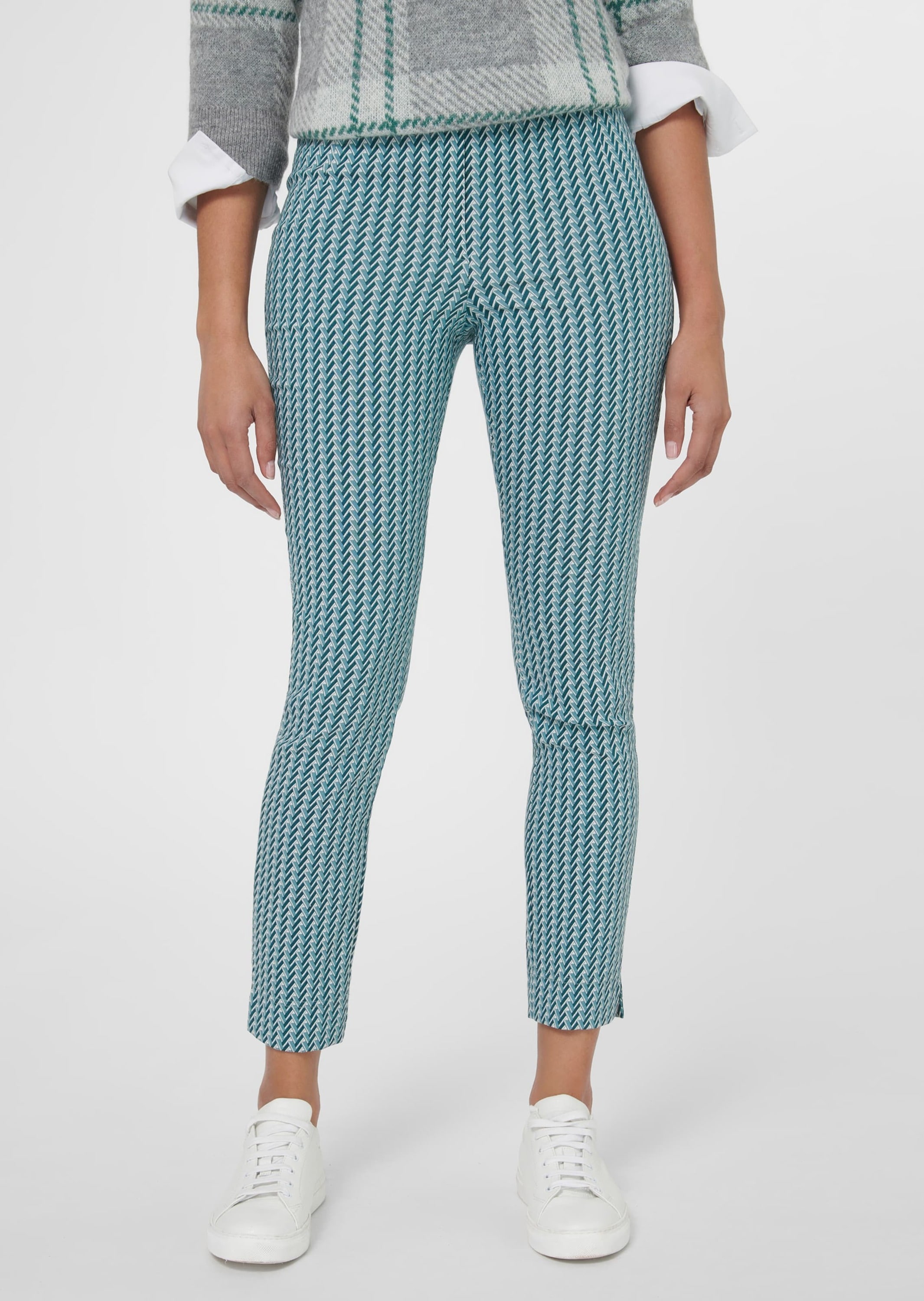MADELEINE Stretch-Hose »Hose Schlanke Jacquard-Hose zum Schlüpfen«