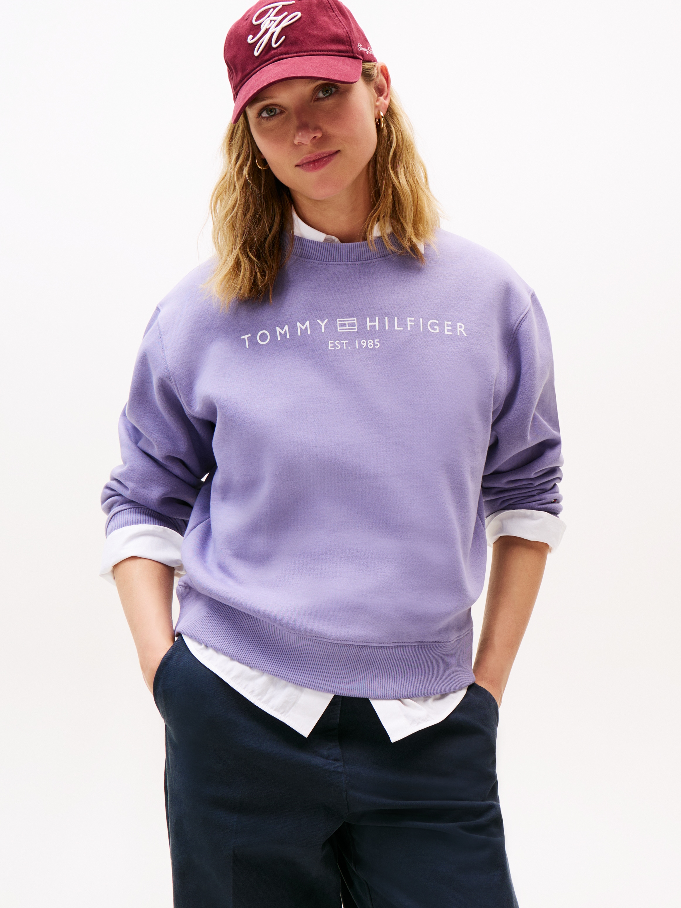 Tommy Hilfiger Sweatshirt "MDRN REG CORP LOGO C-NK SWTSHRT" mit Logoschrift günstig online kaufen
