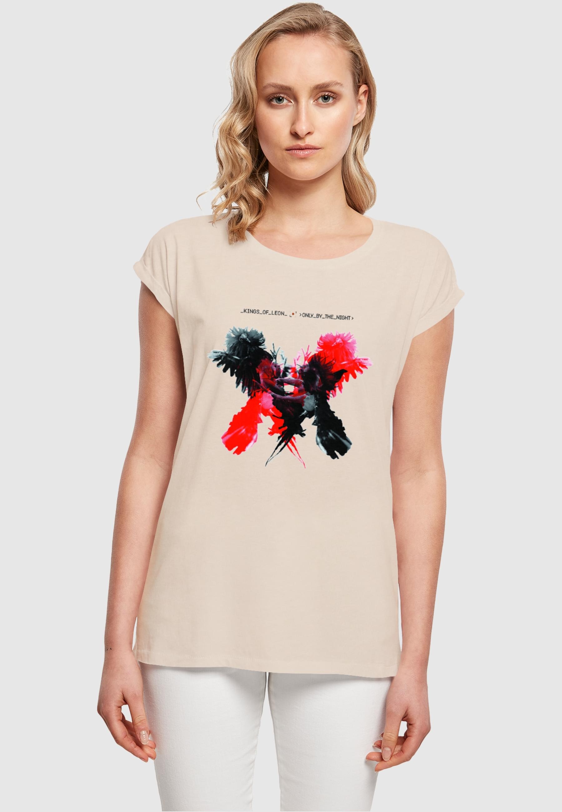 Merchcode T-Shirt »Merchcode Damen Ladies Kings Of Leon - OBTN cover T-Shirt«, (1 tlg.)
