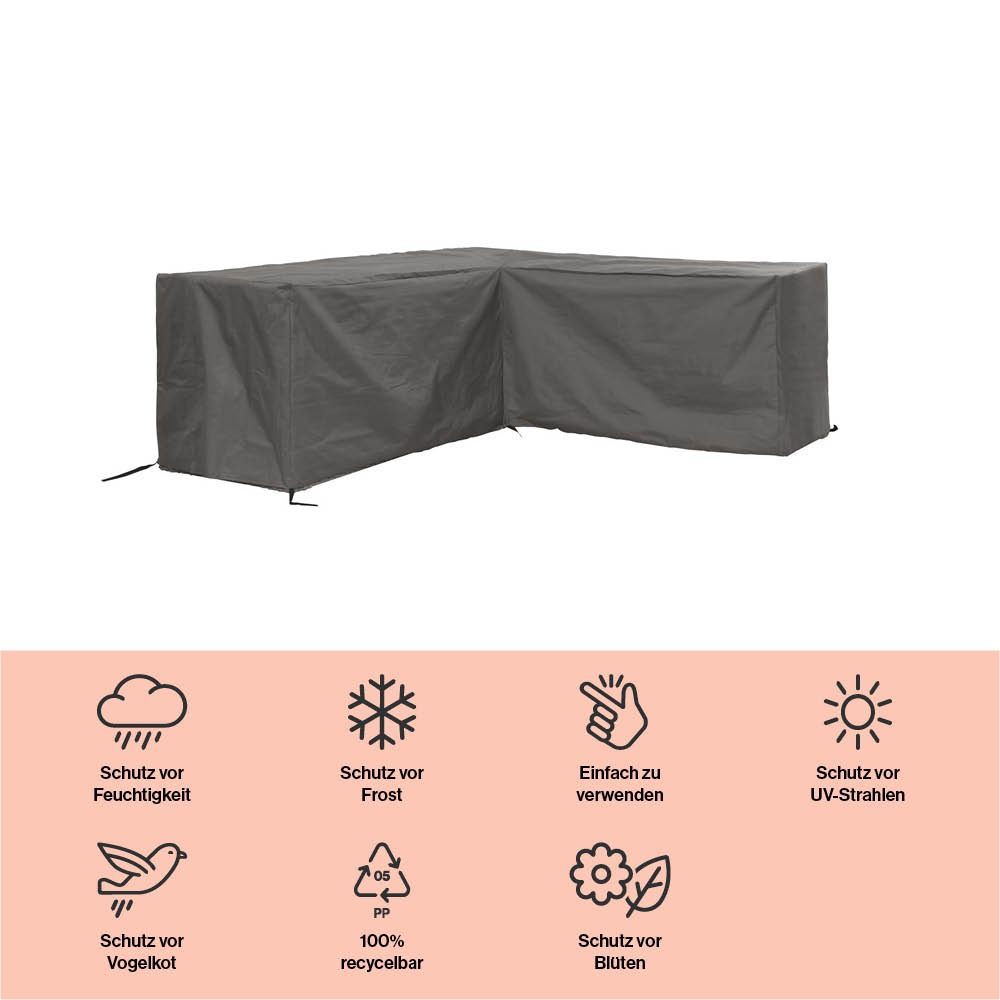 Thumbnail - winza outdoor covers Gartenmöbel-Schutzhülle "Outdoor Cover" für L-förmige Loungegarnitur, Maße BxT: links: 260x80 /rech...