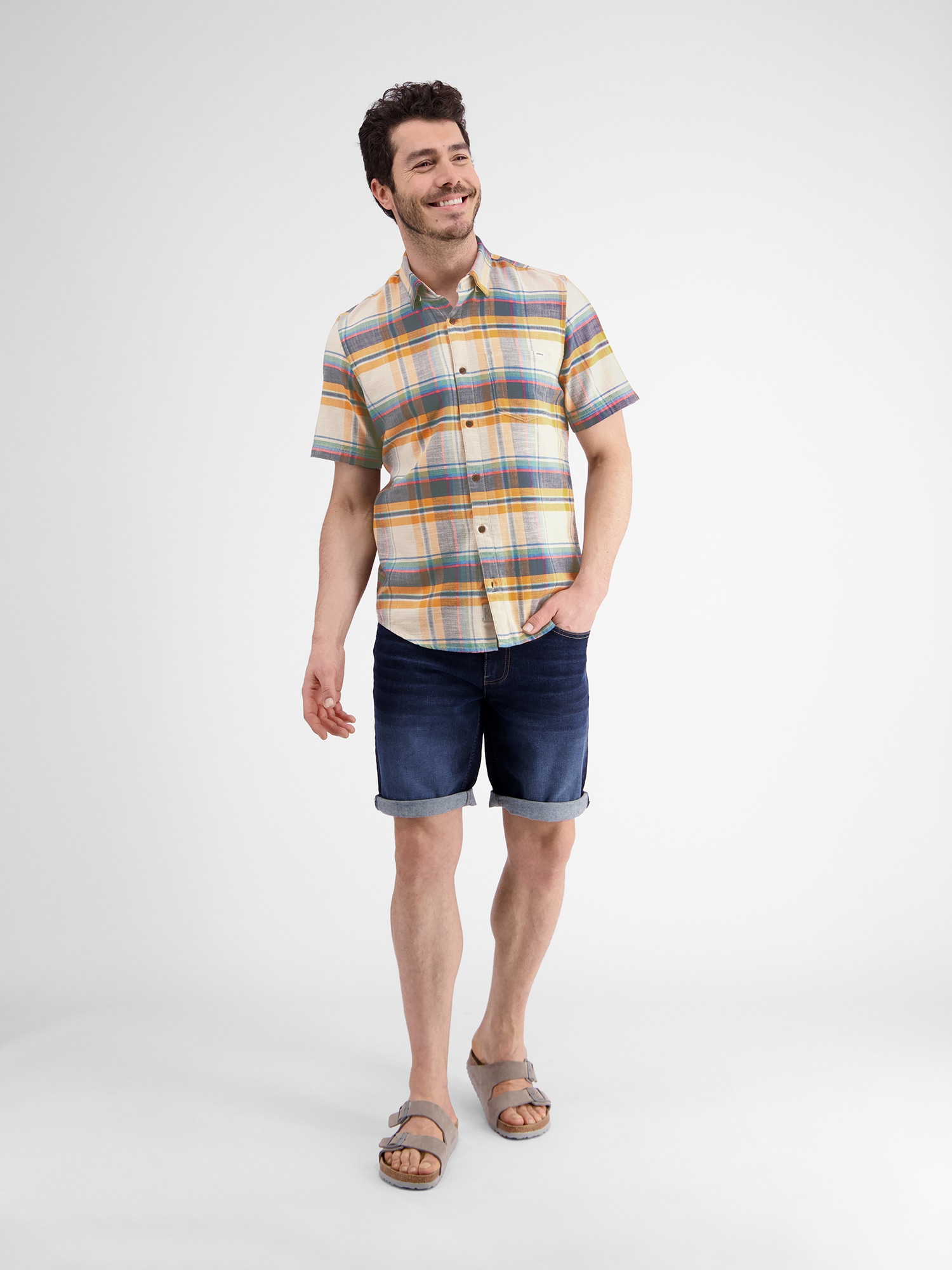 LERROS Kurzarmhemd »LERROS Halbarmhemd mit Karomuster«