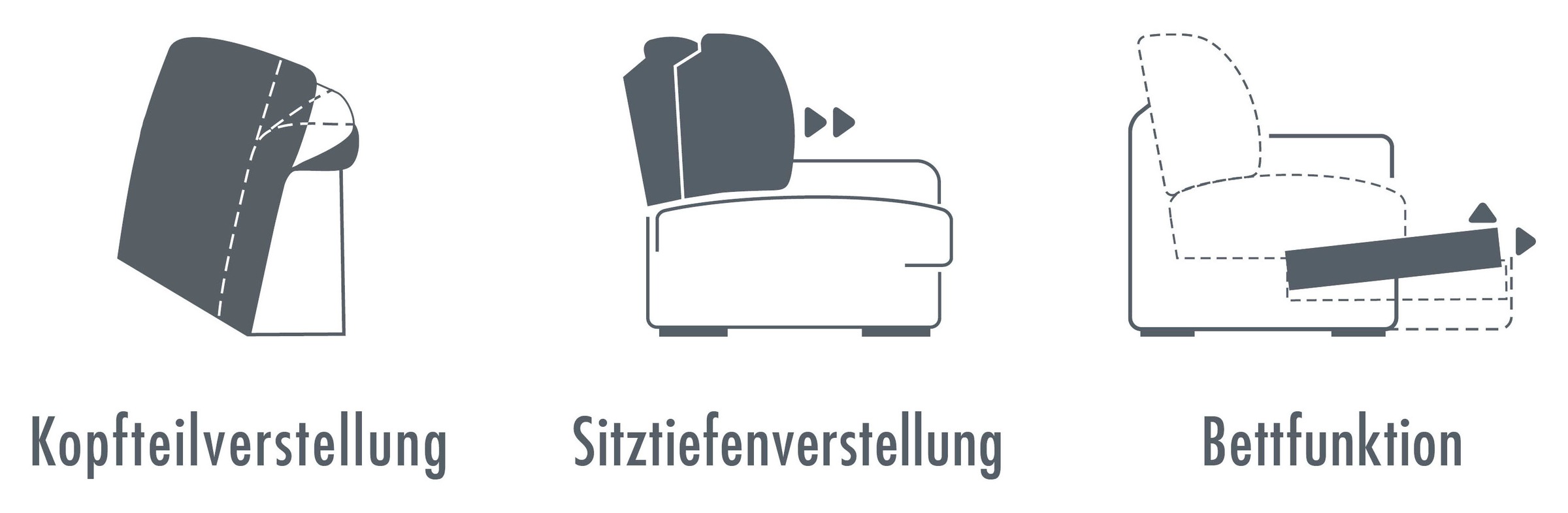 Die PlanBar Ecksofa »MP-IN17041 L-Form«, Sitztiefenverstellung, optional mit Kopfteilverstellung & Bettfunktion