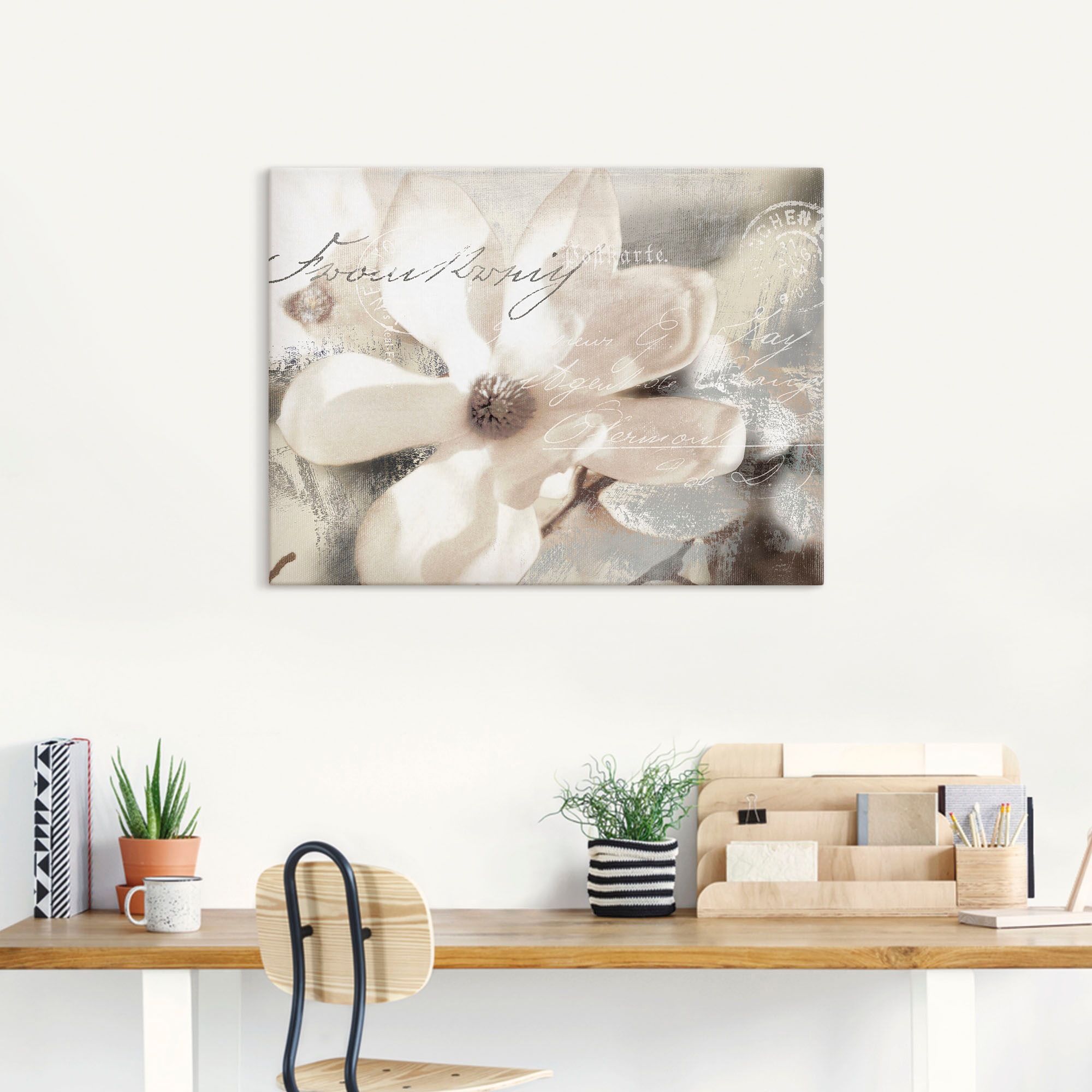 Artland Wandbild "Magnolie Detail" Blumenbilder 1 Stk. tlg. als Alubild, Le günstig online kaufen