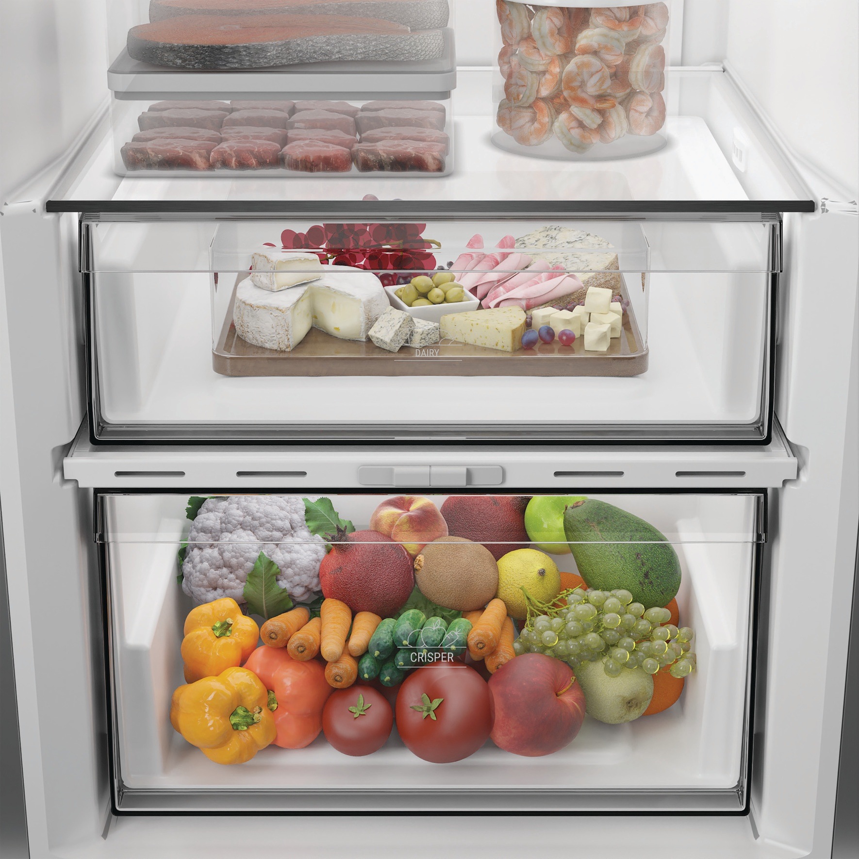 BAUKNECHT Kühlschrank KR 186GD IN »KR 186GC IN« 186,5 cm hoch 59,7 cm breit SmoothFit - 90°-Türöffnung für mehr Komfort