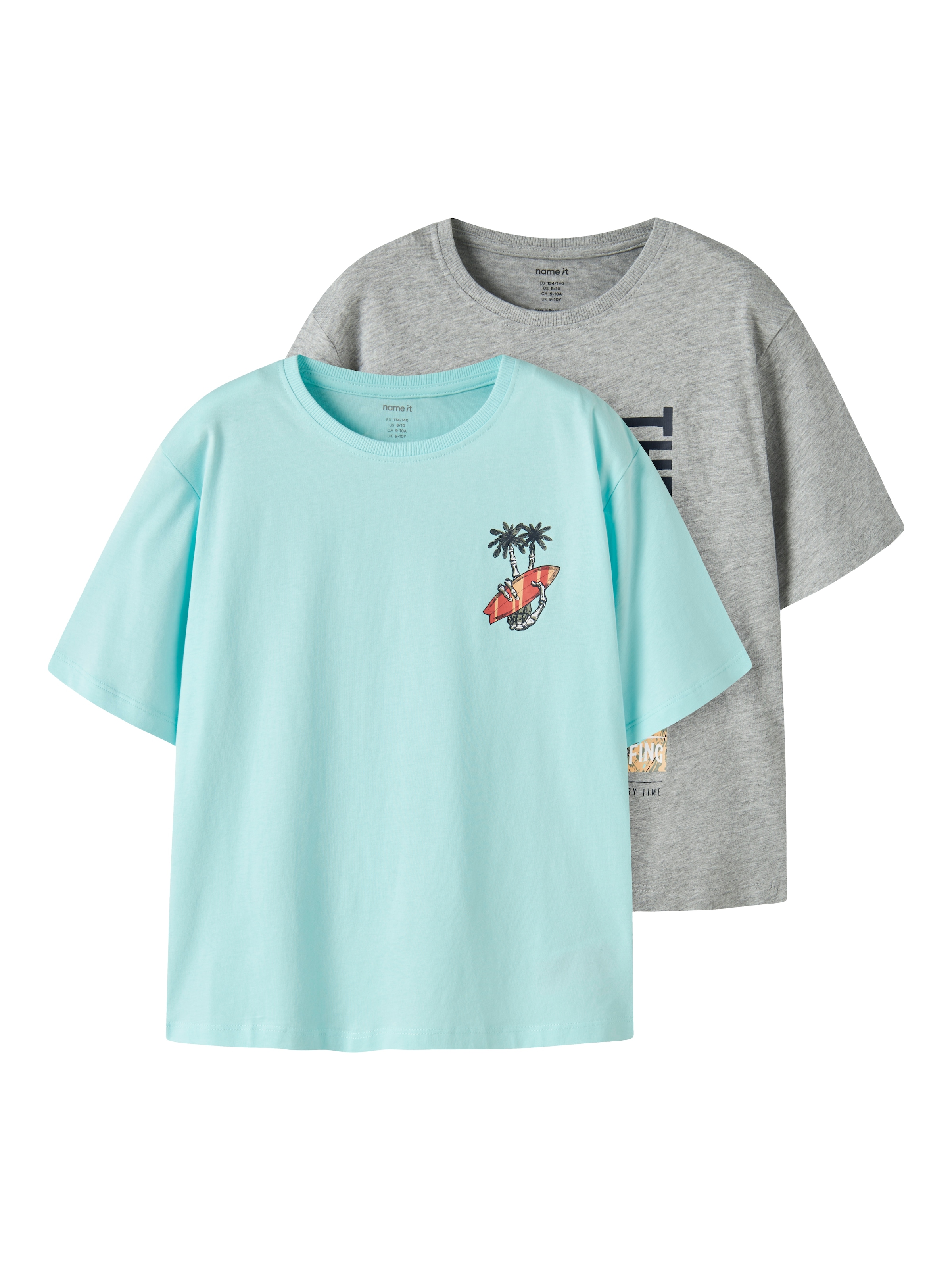 Name It Kurzarmshirt "Nkmvagno 2P Ss Loose Top" Packung, 2