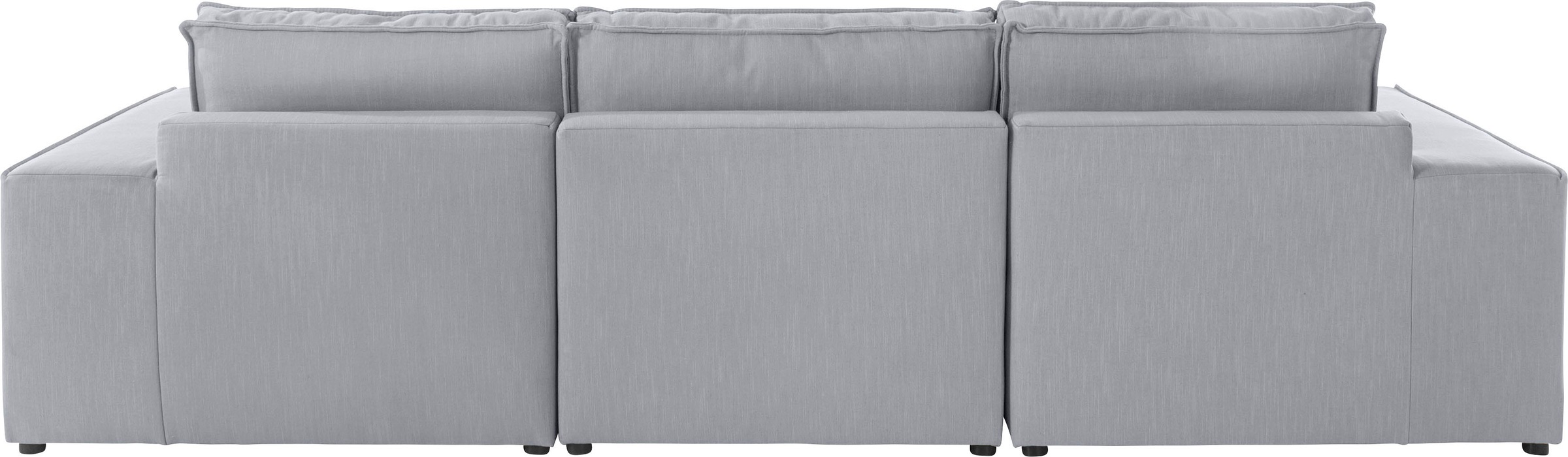 Ecksofa OTTO HOME "Florid L-Form", silber, B:280cm H:75cm T:162cm, Baumwollmix (60% Baumwolle/40% Leinen);Struktur fein (100% Polyester);Samtoptik (100% Polyester);Samtvelours (100% Polyester);Struktur (100% Polyester);Struktur recycelt (100% recyceltes P 6