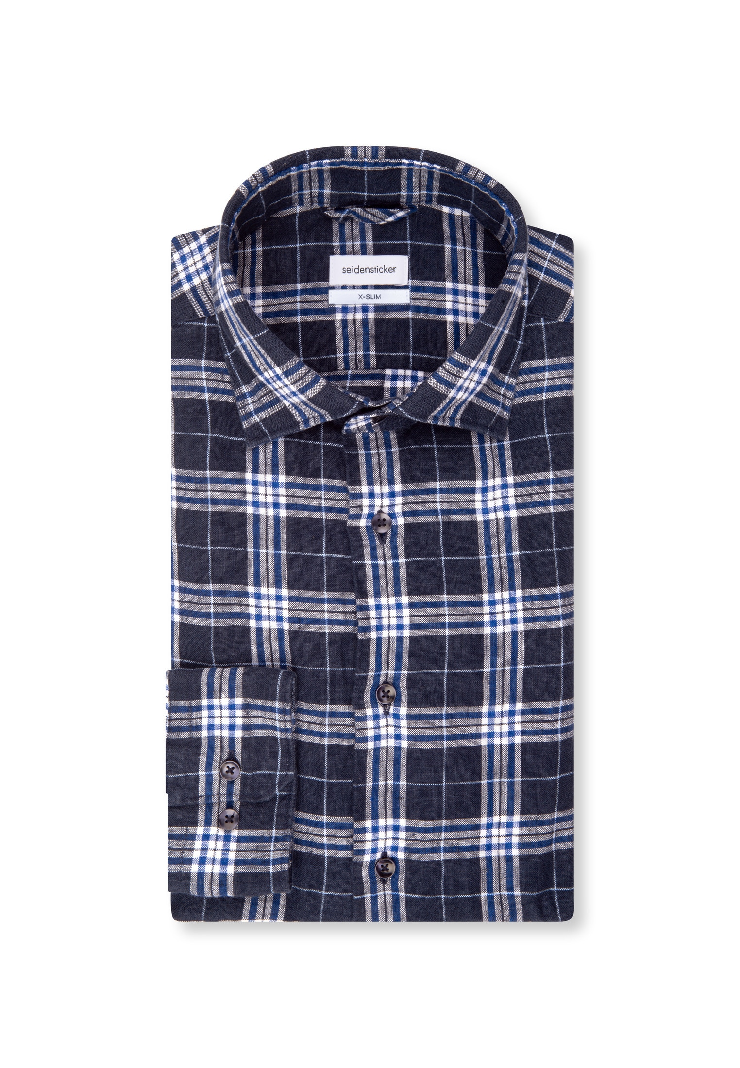seidensticker Businesshemd »X-Slim« X-Slim 1/1 Kentkragen Karo