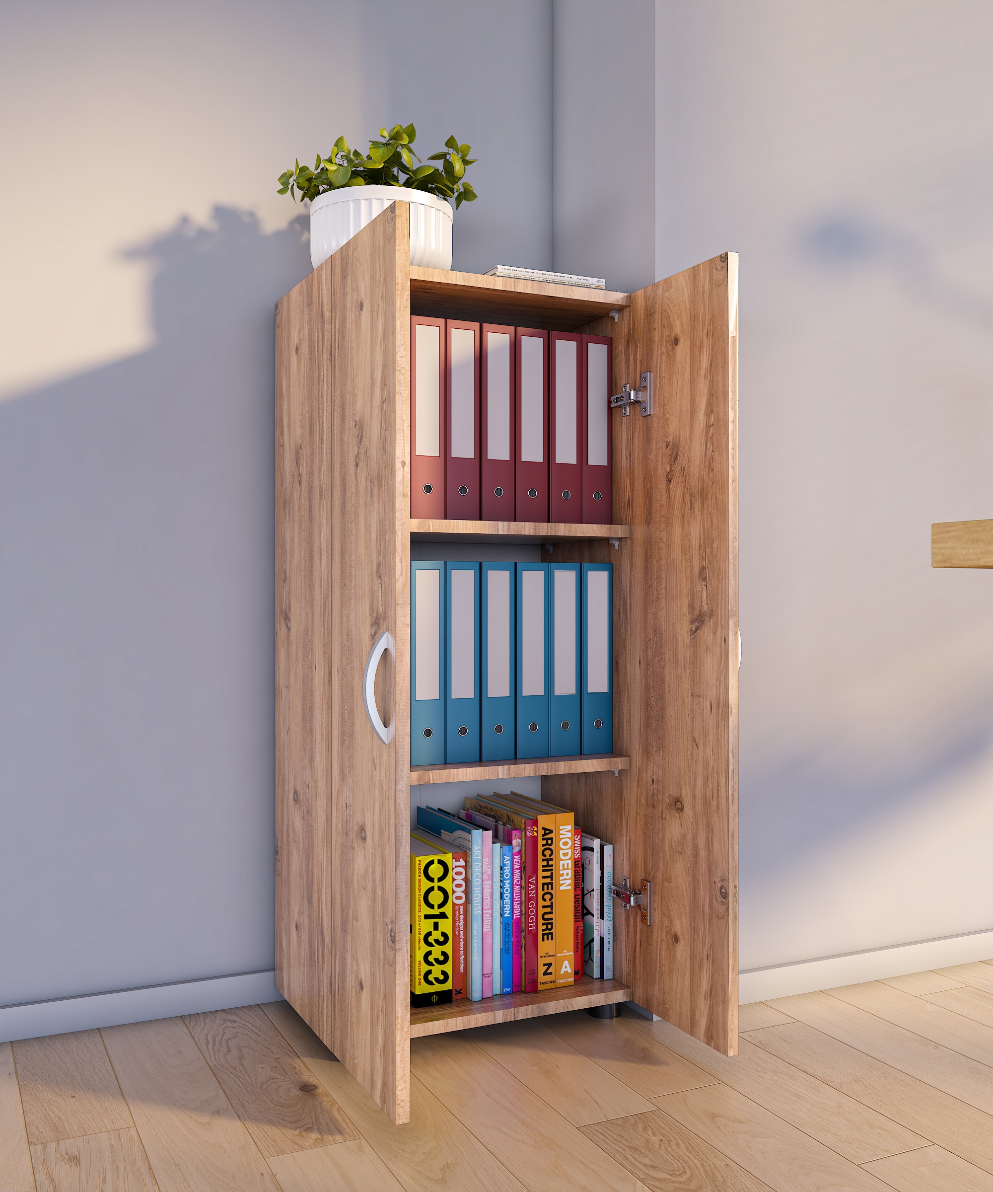 VCM Aktenschrank »Büroschrank Bücher Ordner Aktenschrank Ulas 3fach«