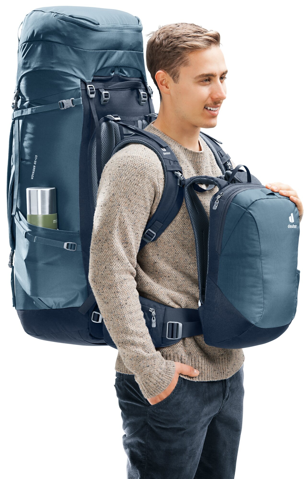 deuter Reiserucksack »Voyager 65+10« für ausgedehnte Touren, 75 Liter Volumen, mit Contact-Rückensystem