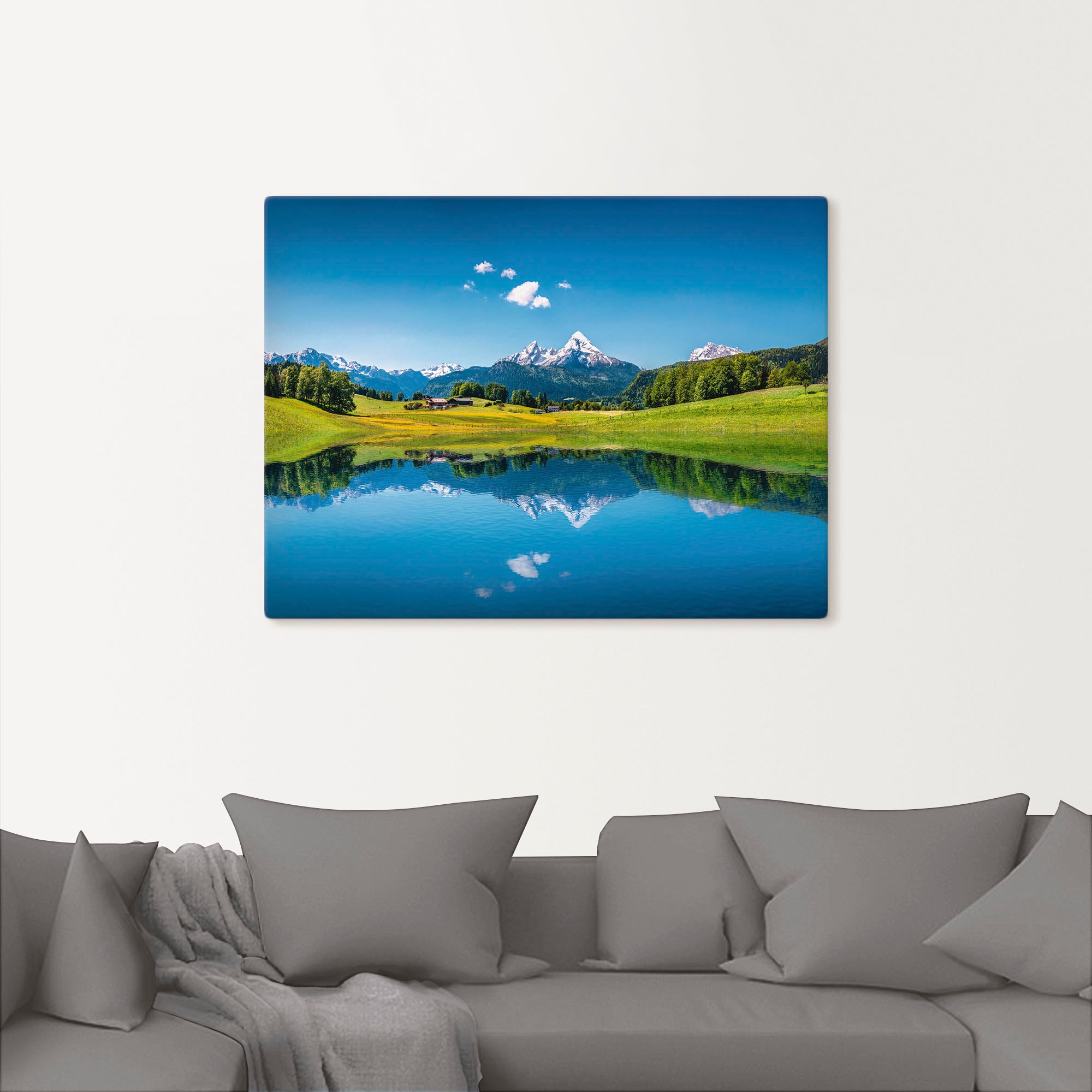 Artland Wandbild »Landschaft in den Alpen«, Berge, (1 St.), als Alubild, Outdoorbild, Leinwandbild, Poster in verschied. Größen