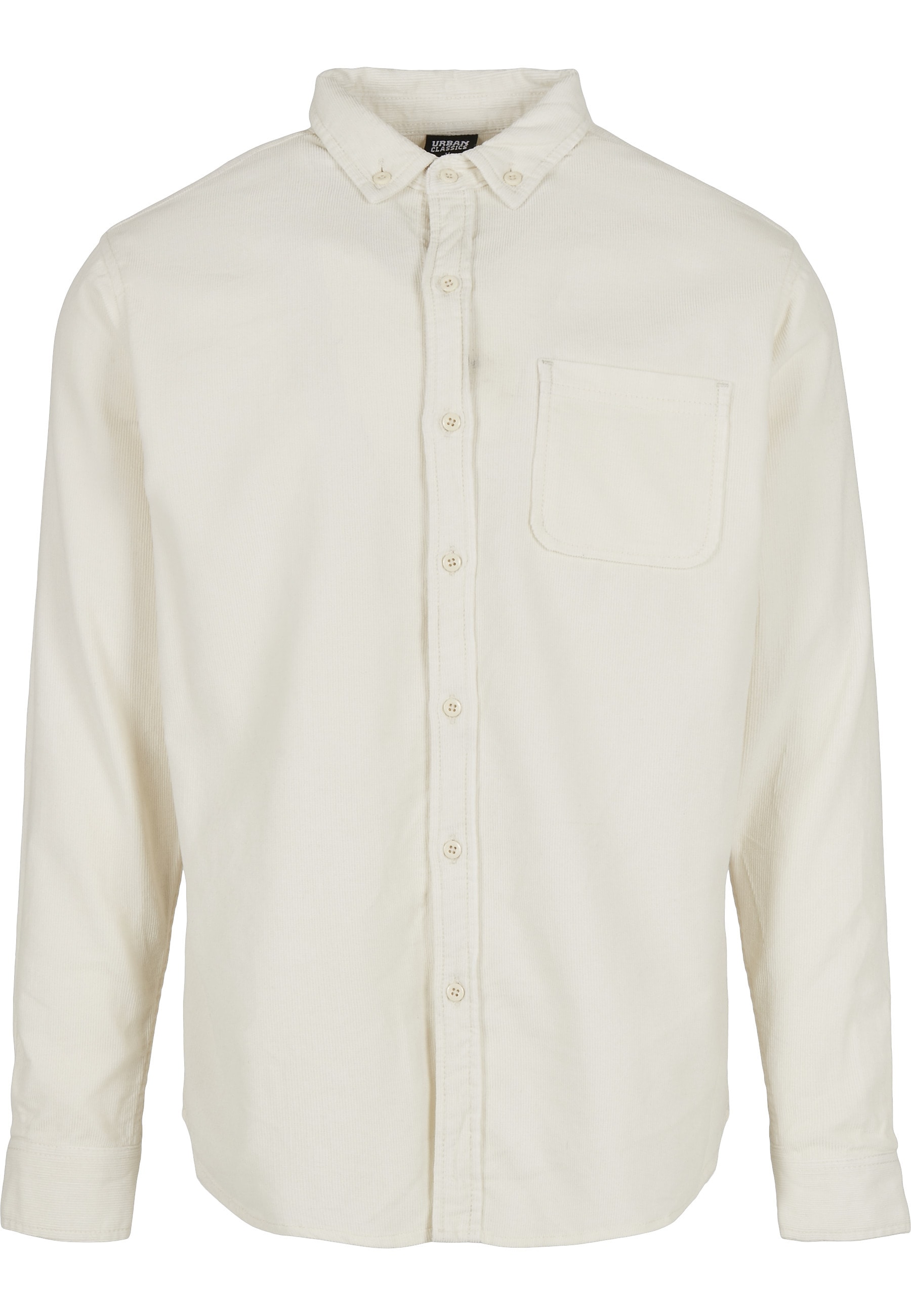 URBAN CLASSICS Langarmhemd "Urban Classics Herren Corduroy Shirt" 1 Stk.