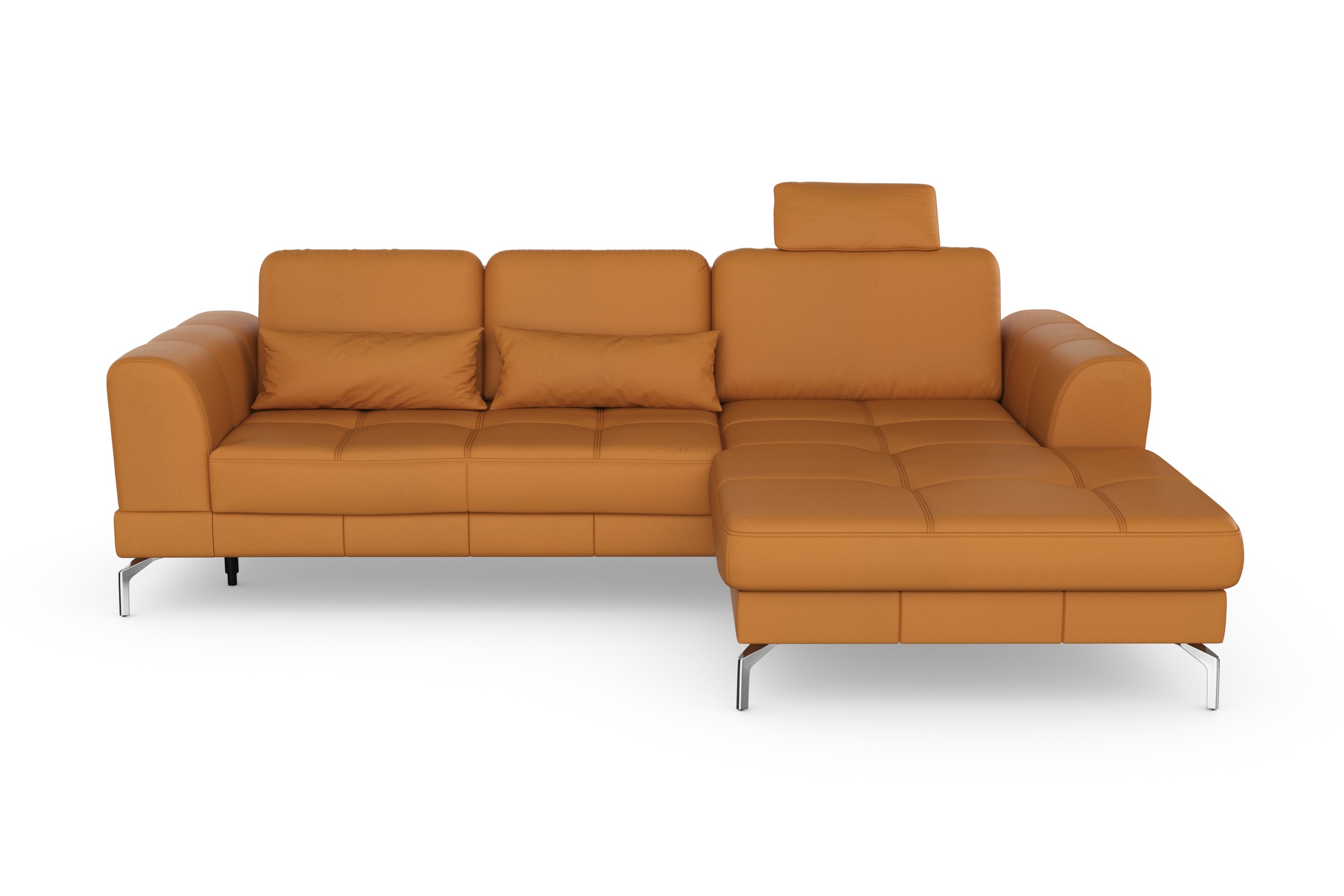 sit&more Ecksofa »Bendigo L-Form«, inklusive Sitztiefenverstellung, Bodenfreiheit 15 cm, 2 Fußfarben