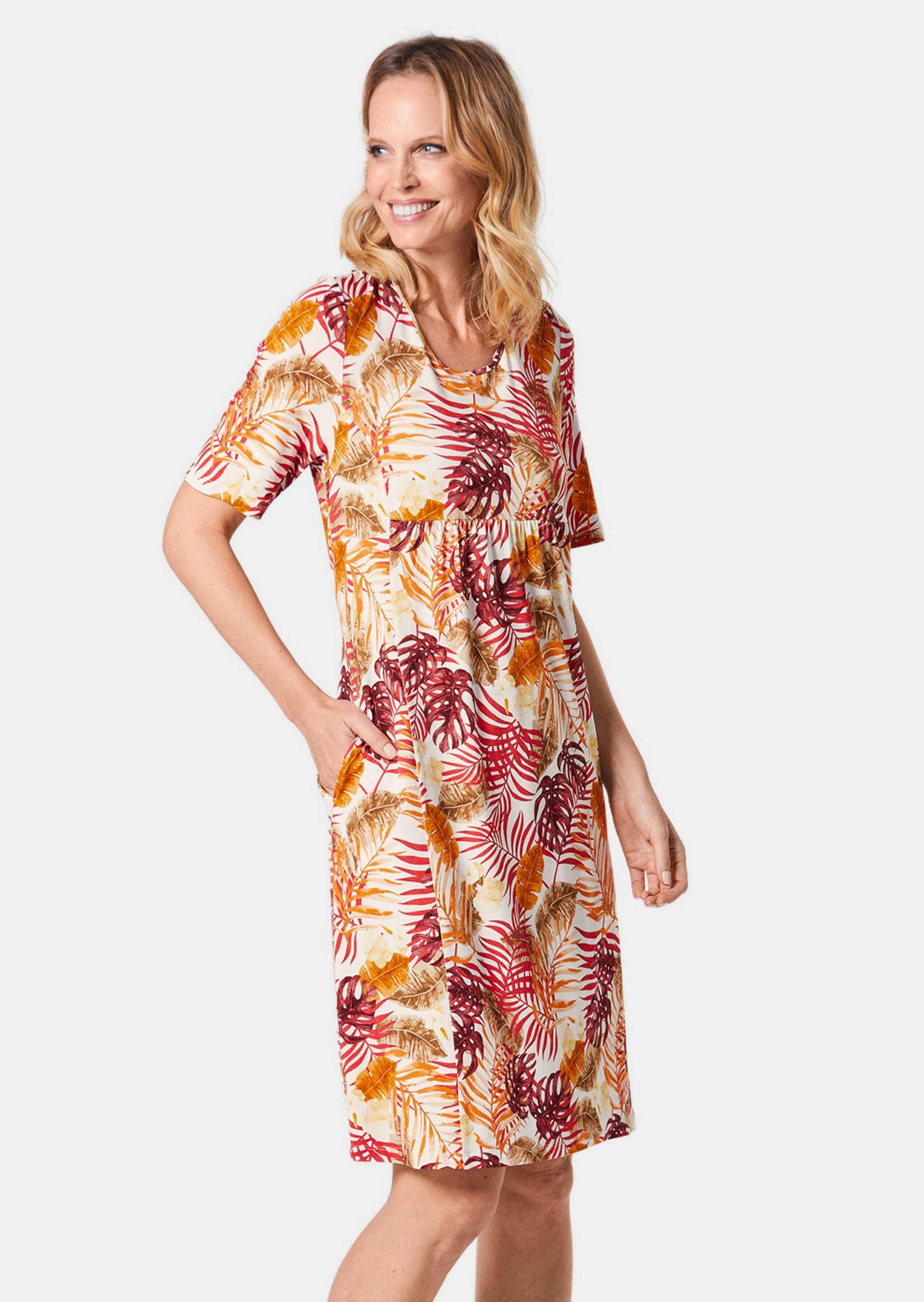 GOLDNER Jerseykleid »Druckkleid Elastisches Jerseykleid mit modischem Druck«