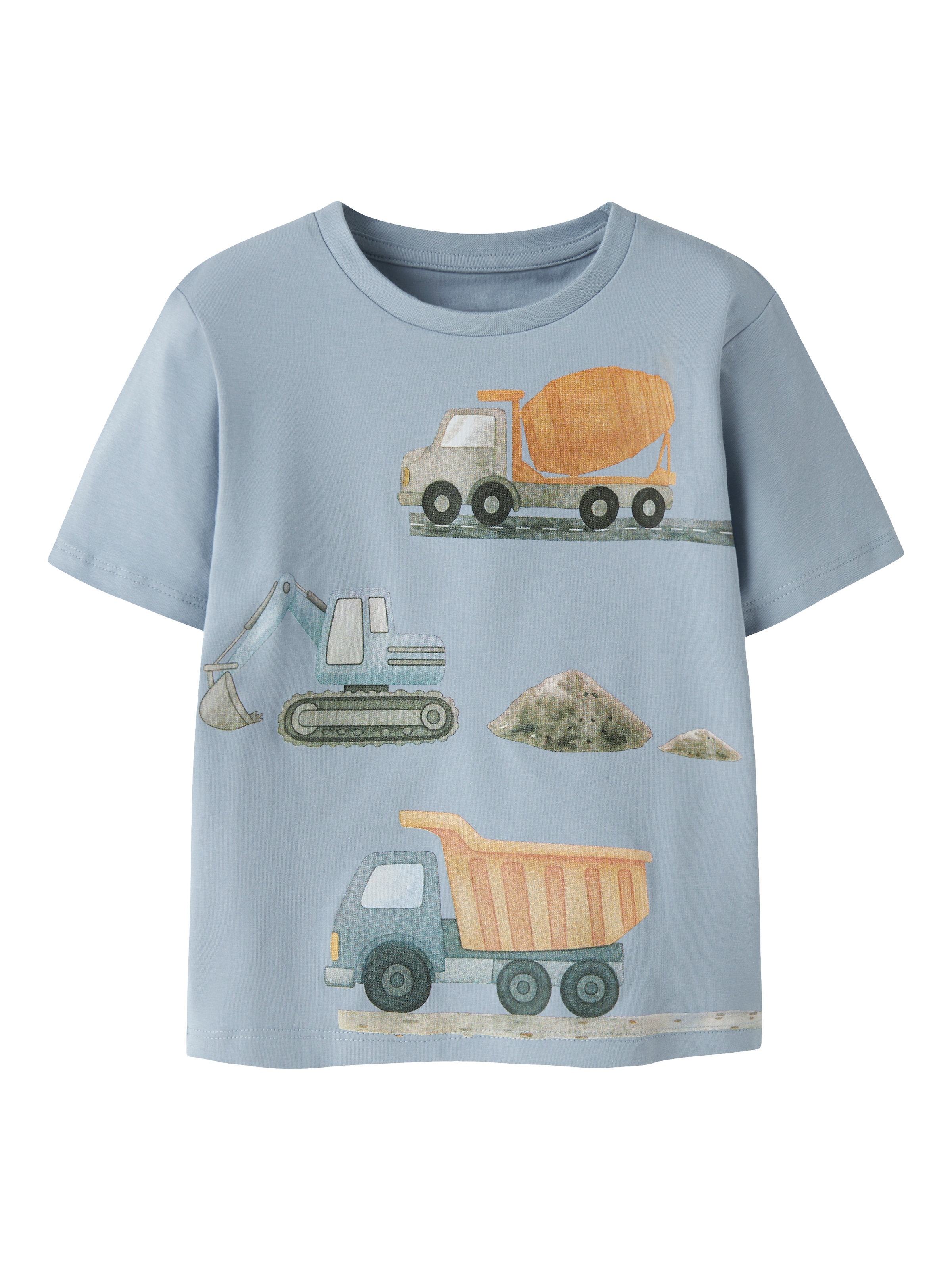 Name It T-Shirt "Nmmjavol Ss Nreg Top" Baumwollmischung, Regular Fit