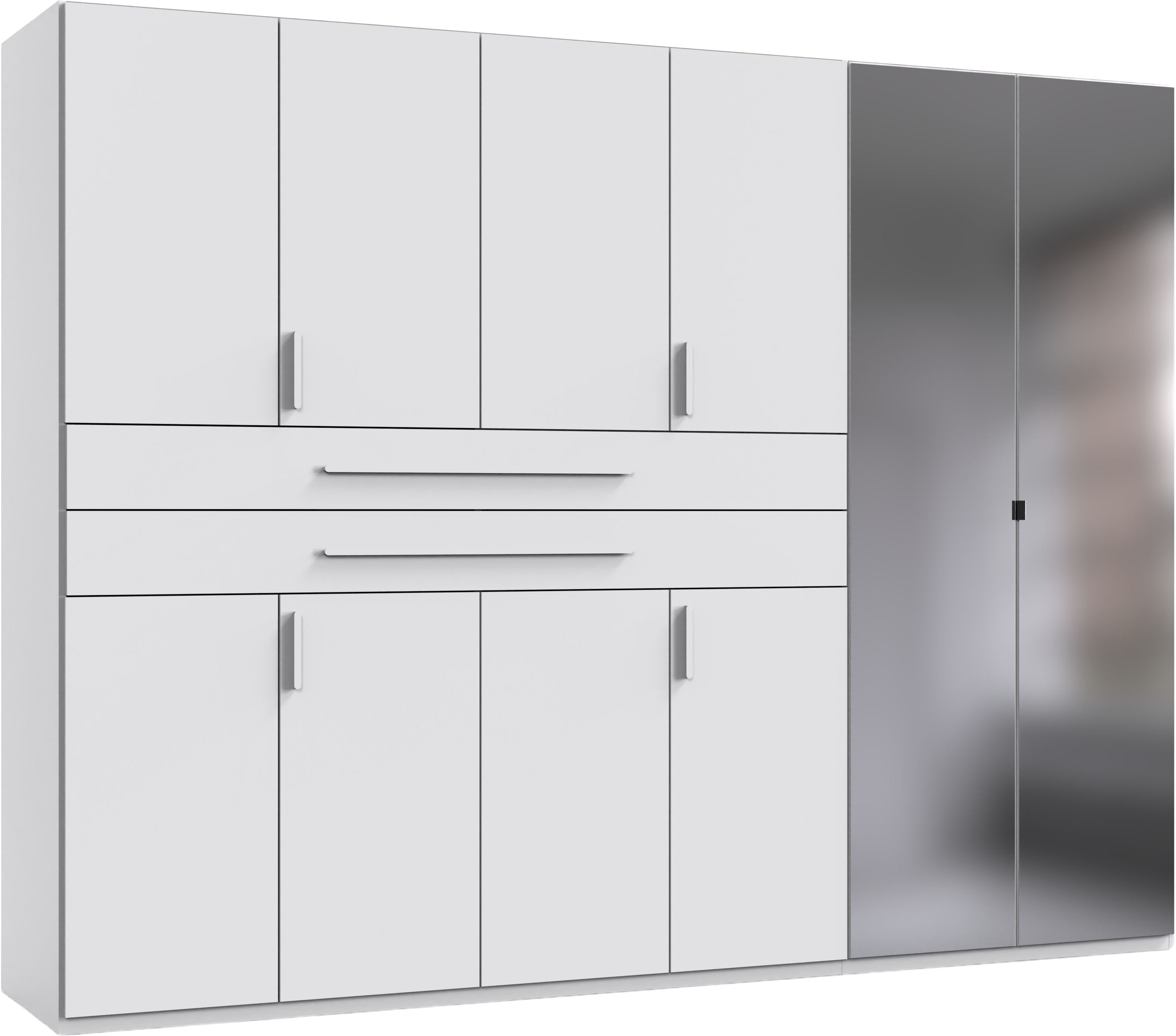 Wimex "Digit Kleiderschrank wahlweise mit oder ohne Spiegel" Schlafzimmer Schrank Bestseller im modernem Design, erhältlich in den Breiten 225cm oder 270cm (mit 8 oder 10 Türen)
