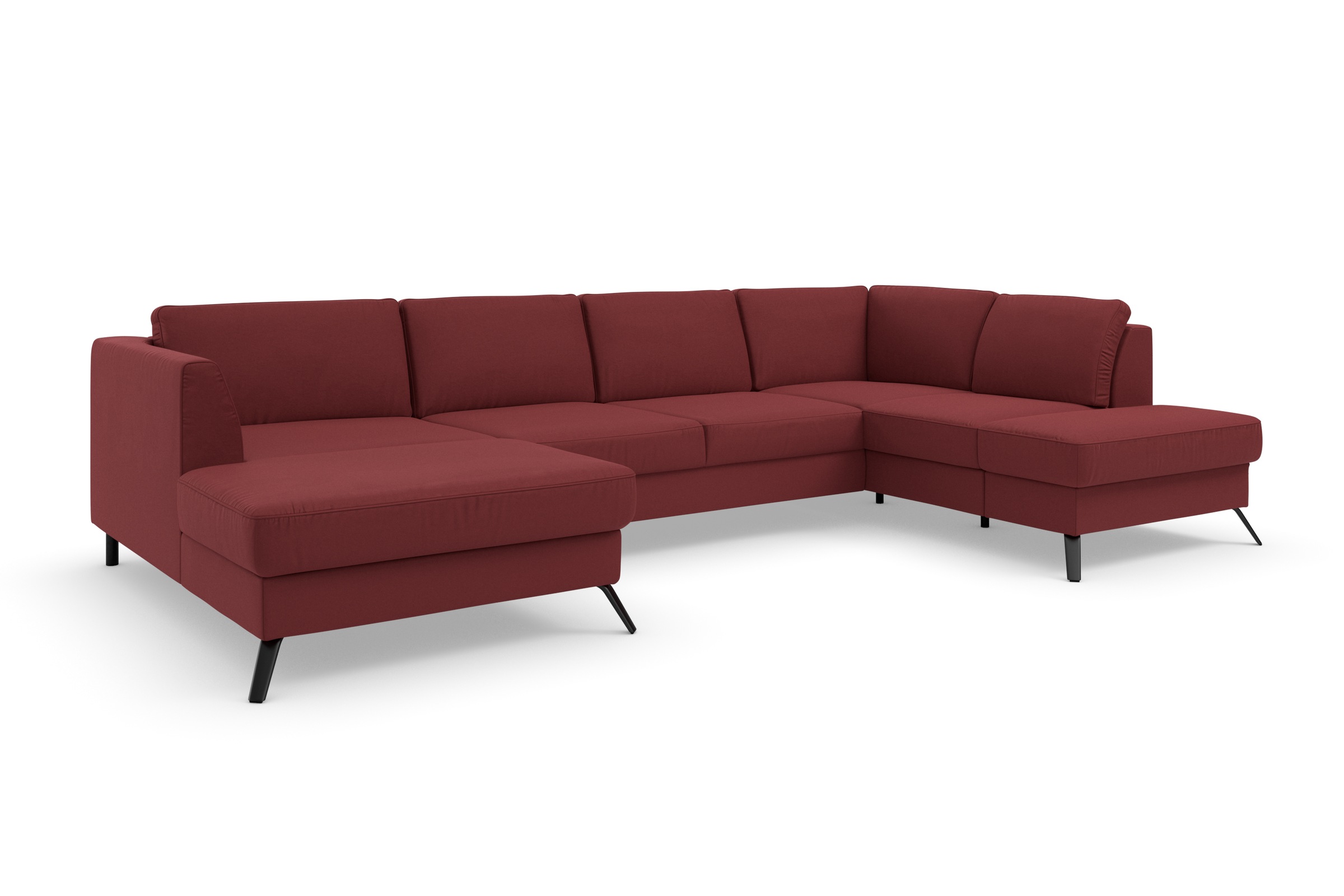 Thumbnail - sit&more Wohnlandschaft "Olsen U-Form", inklusive Sitztiefenverstellung, wahlweise mit Bettfunktion, 15cm hoch
