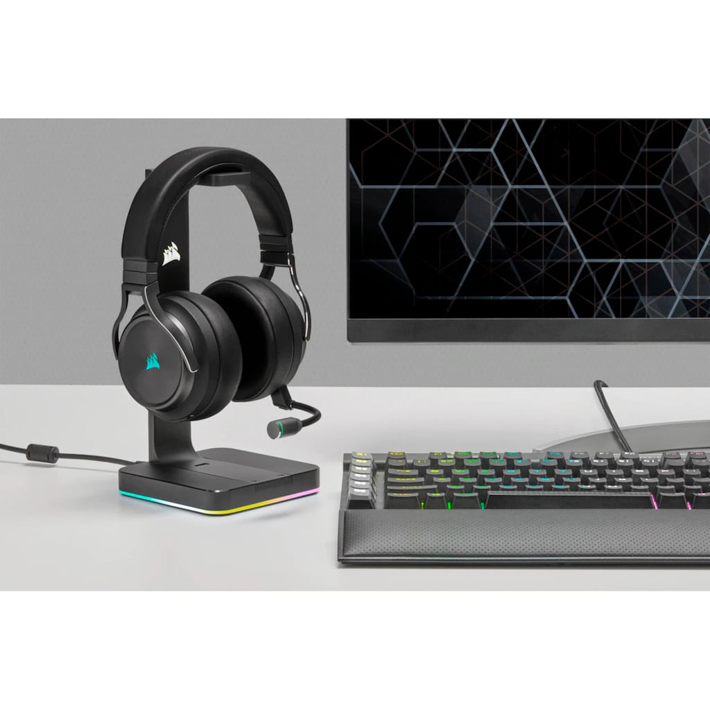 Corsair Gaming-Headset »VIRTUOSO RGB WIRELESS XT«, Bluetooth-WLAN (WiFi), Mikrofon abnehmbar