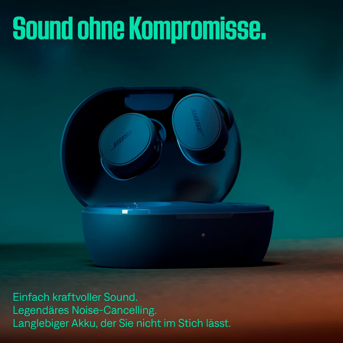 Bose Kopfhörer »QuietComfort Earbuds Twilight Blue«, Bluetooth, Active Noise Cancelling (ANC)-Gestenkontrolle-Quick Attention Modus