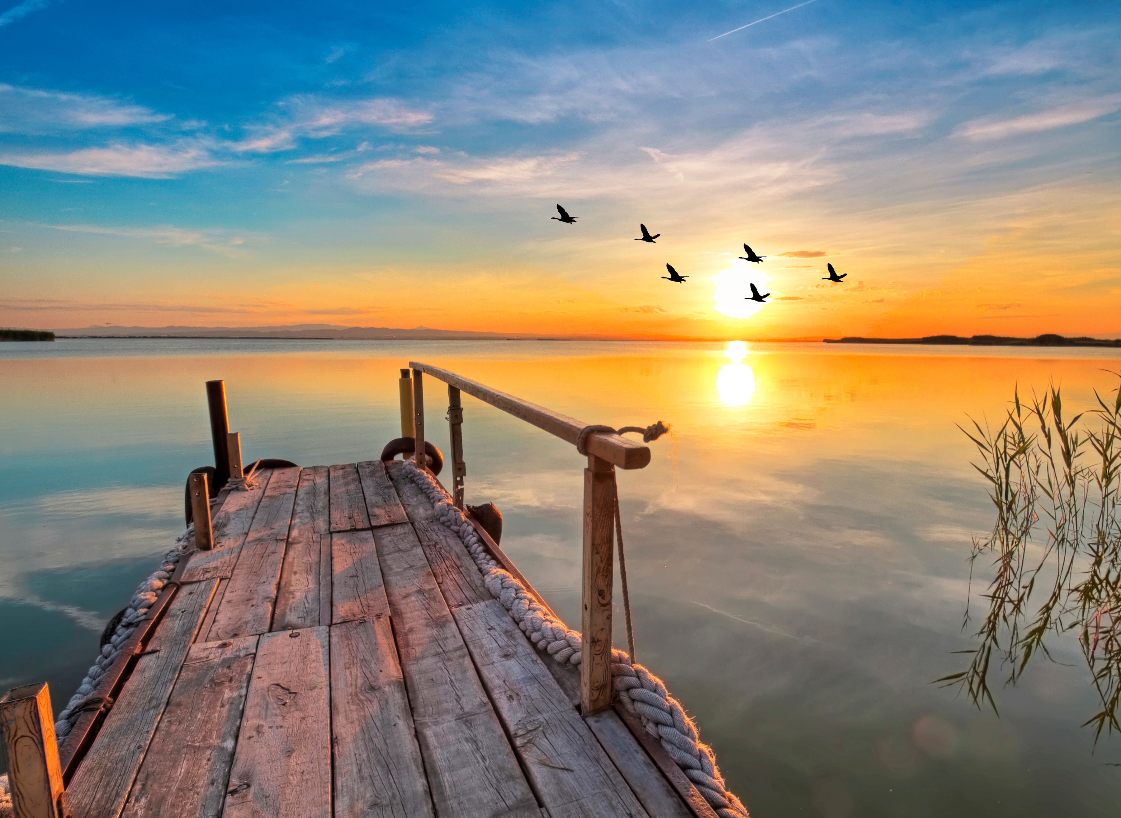 Papermoon Fototapete "Sunset Pier" glatt
