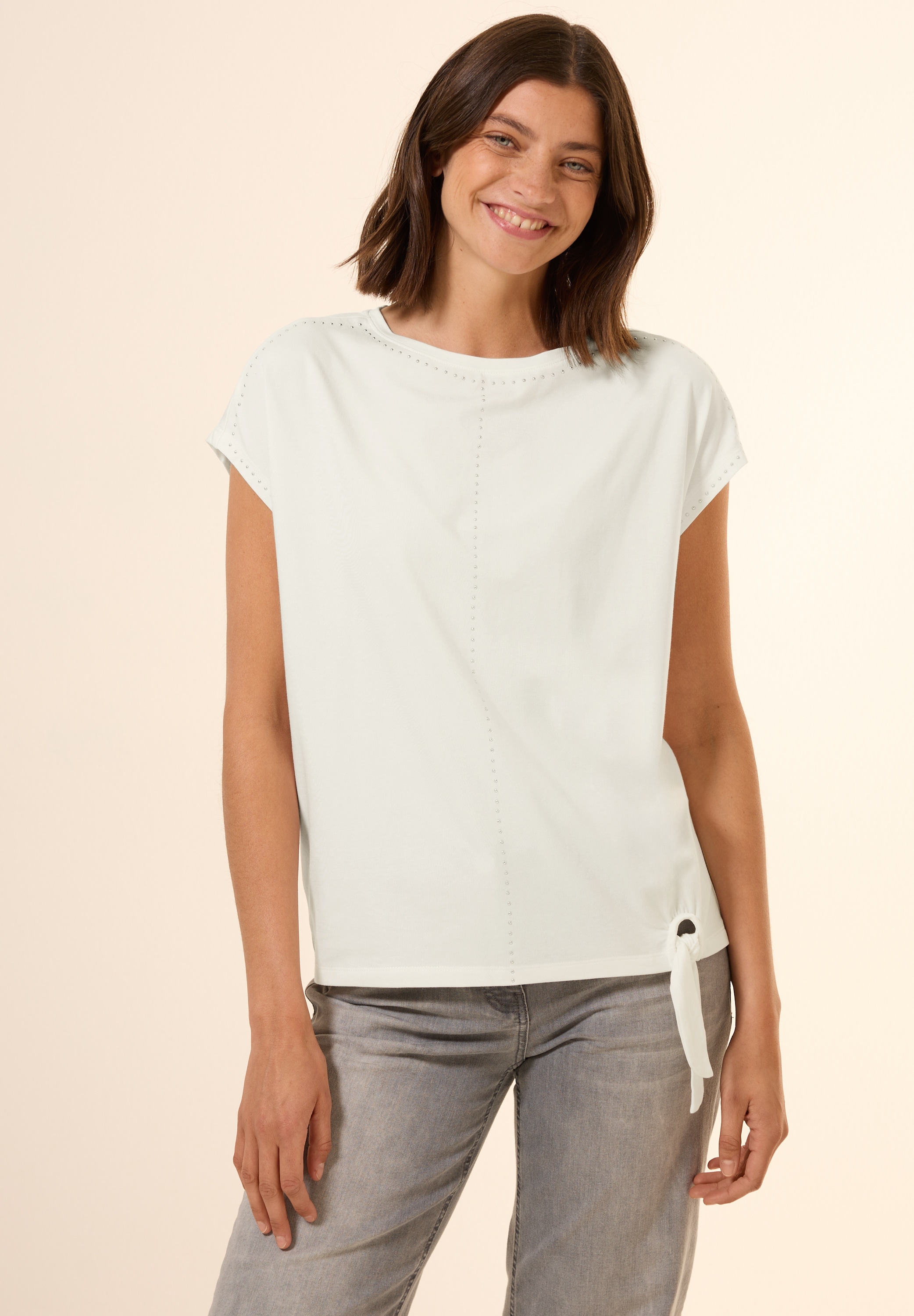 Cecil T-Shirt, aus softem Materialmix günstig online kaufen