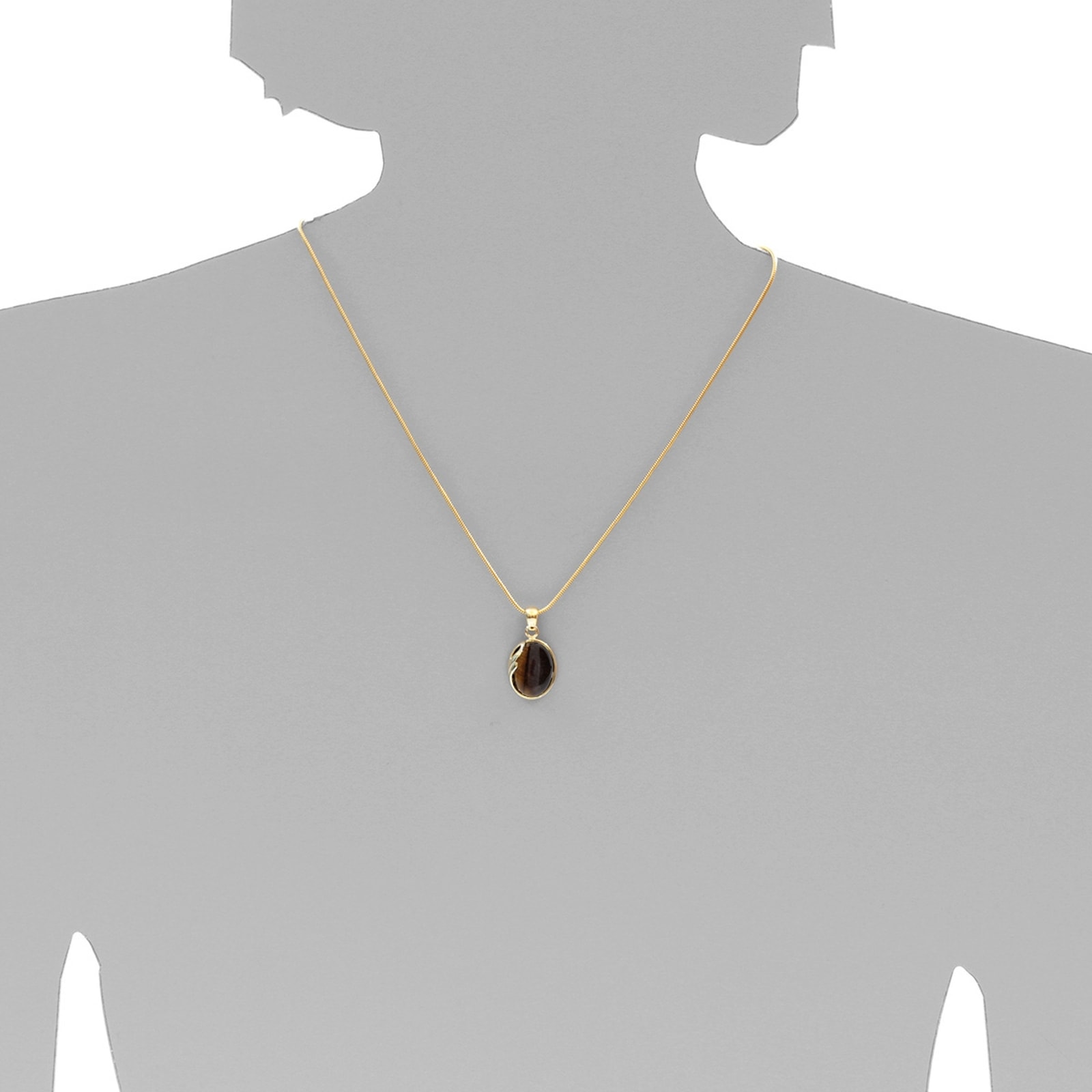 OSTSEE-SCHMUCK Kettenanhänger »- Melanie - Gold 333/000 - Tigerauge«