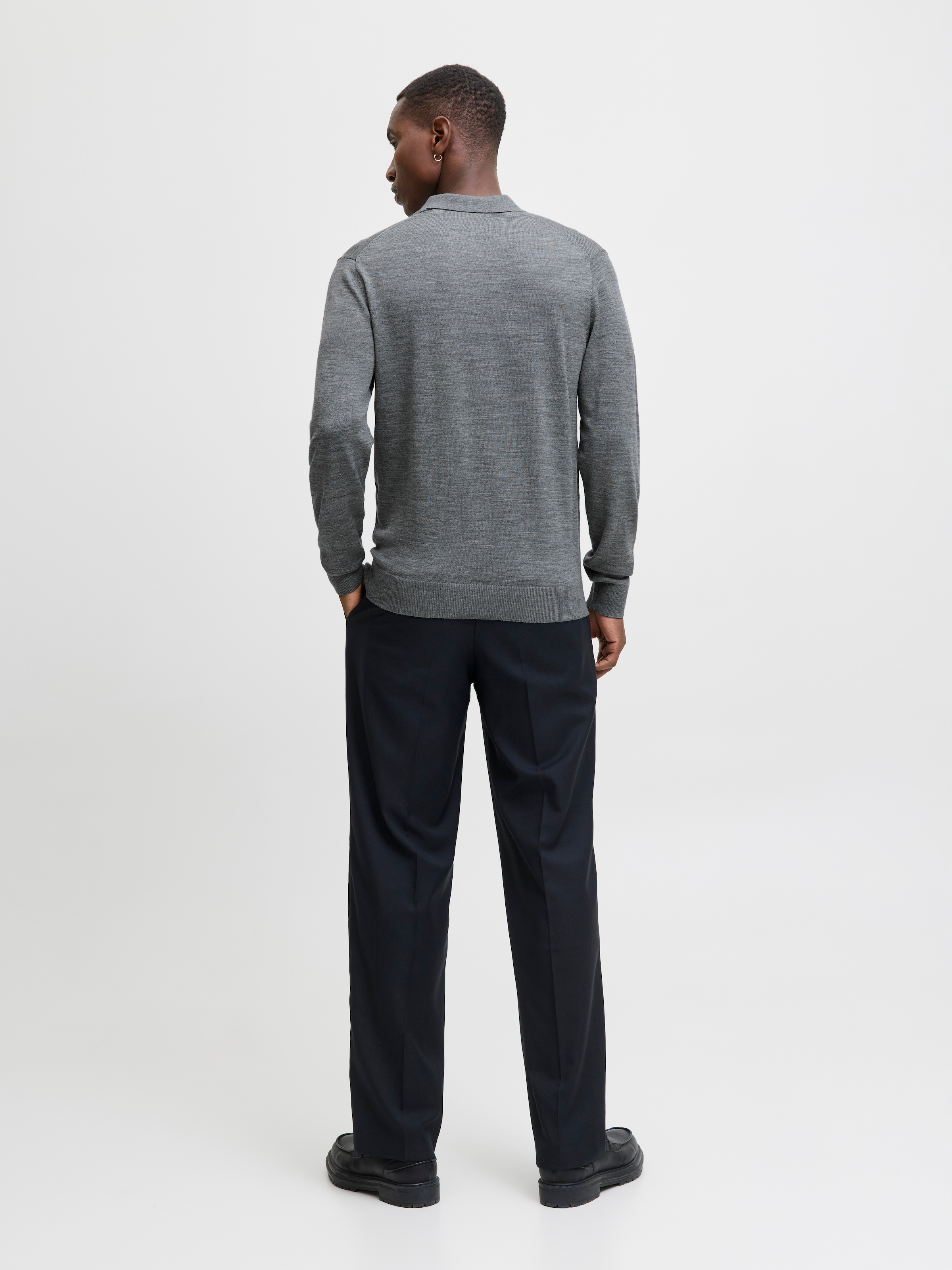 Jack & Jones Polokragenpullover »JPRBLAMERINO KNIT POLO« Wolle, regular fit