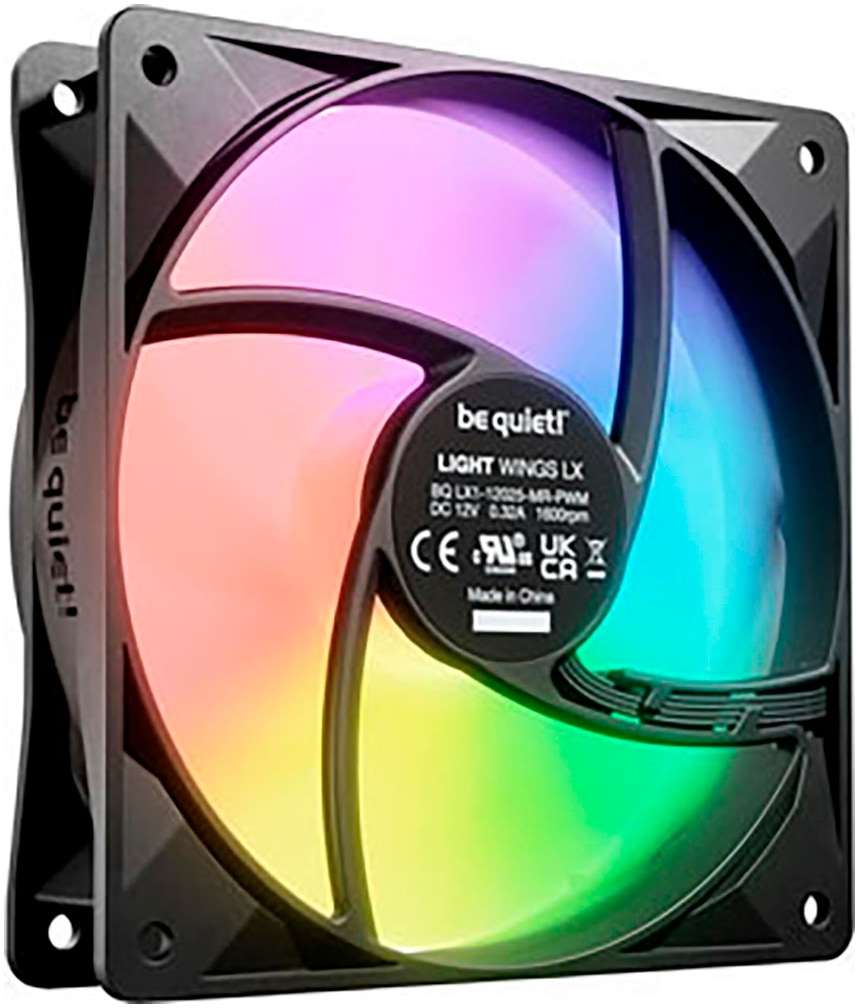 be quiet! Gehäuselüfter »LIGHT WINGS LX 120mm PWM 3-Pack Black«, (Packung, 3 St.)