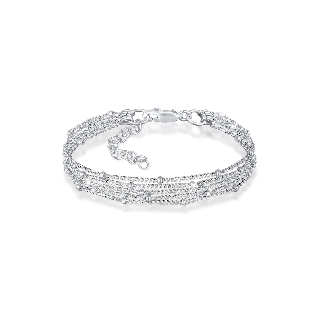 Elli Armband »Basic Kugelkette Layer Look Trend 925er Silber«