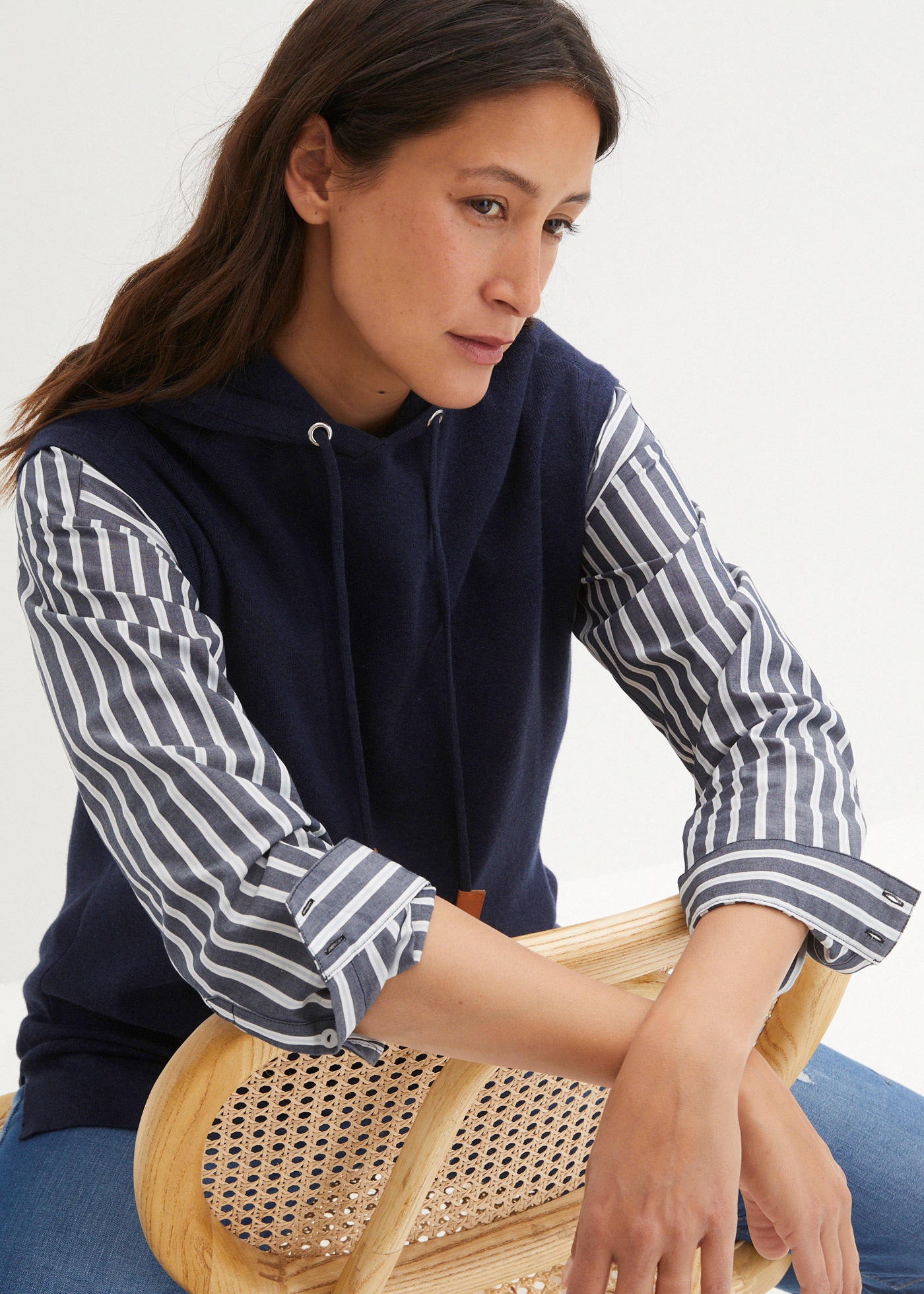 bonprix Pullunder , Kapuzen-Pullunder, oversized
