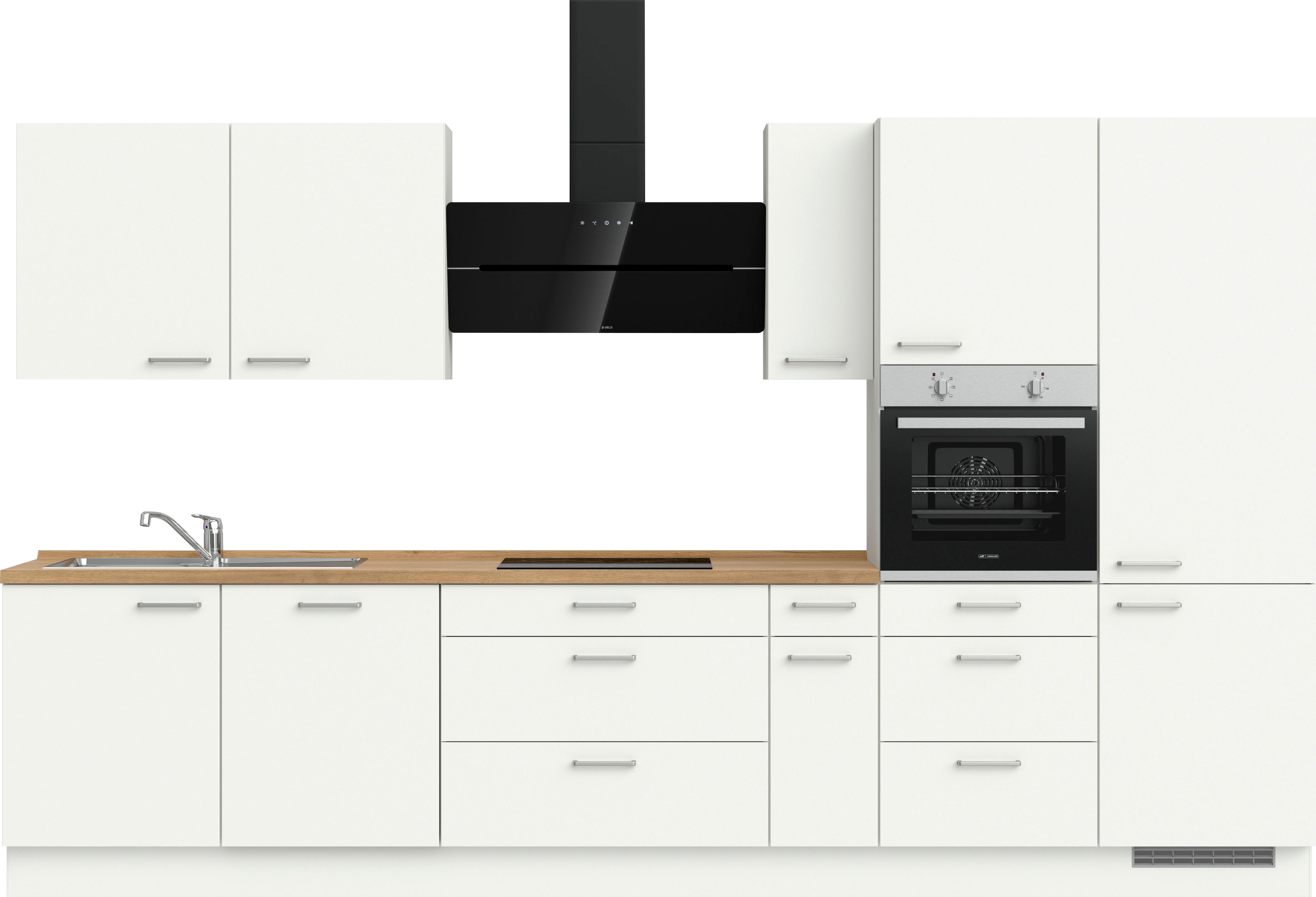 nobilia Küchenzeile ""Touch II", NEU: individuell anpassbar mit gratis Profi-Beratung" vormontiert, Breite 360 cm, Ausrichtung wählbar, wahlw. mit E-Geräten