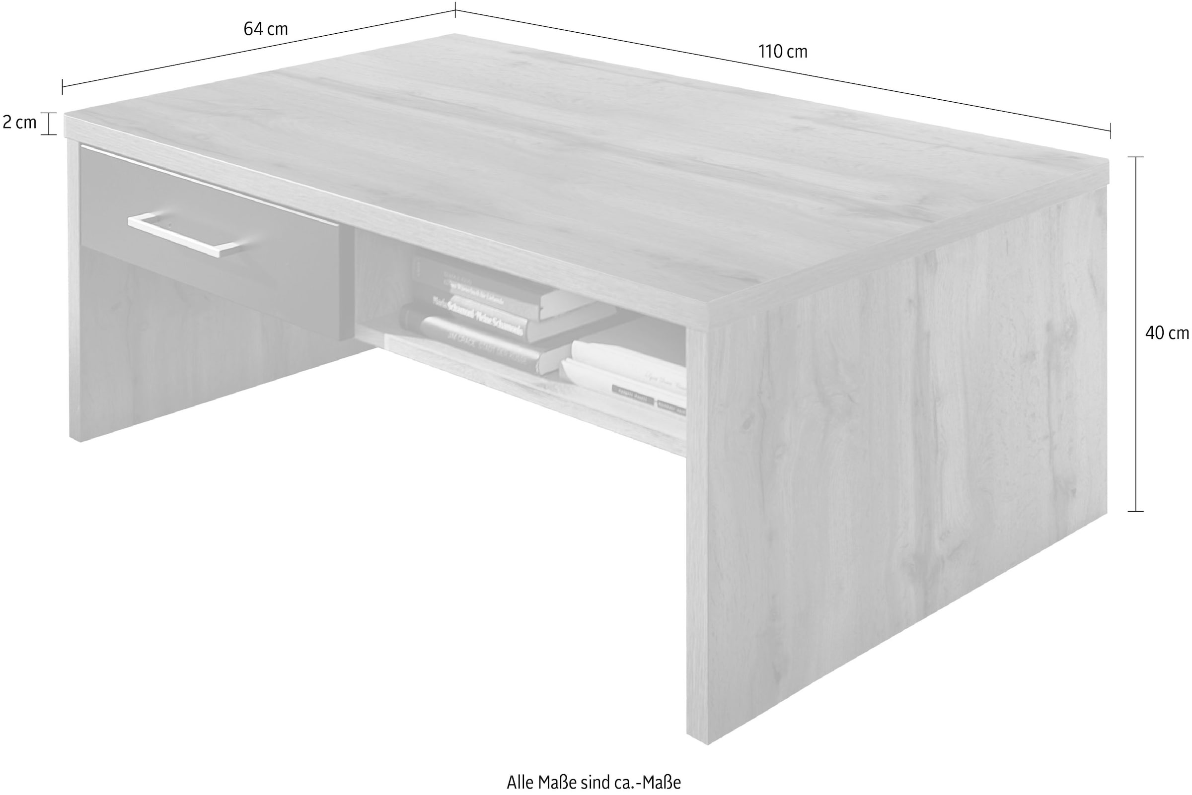 Innostyle Couchtisch »Sonate«, (1 St.), 1 Schubkasten