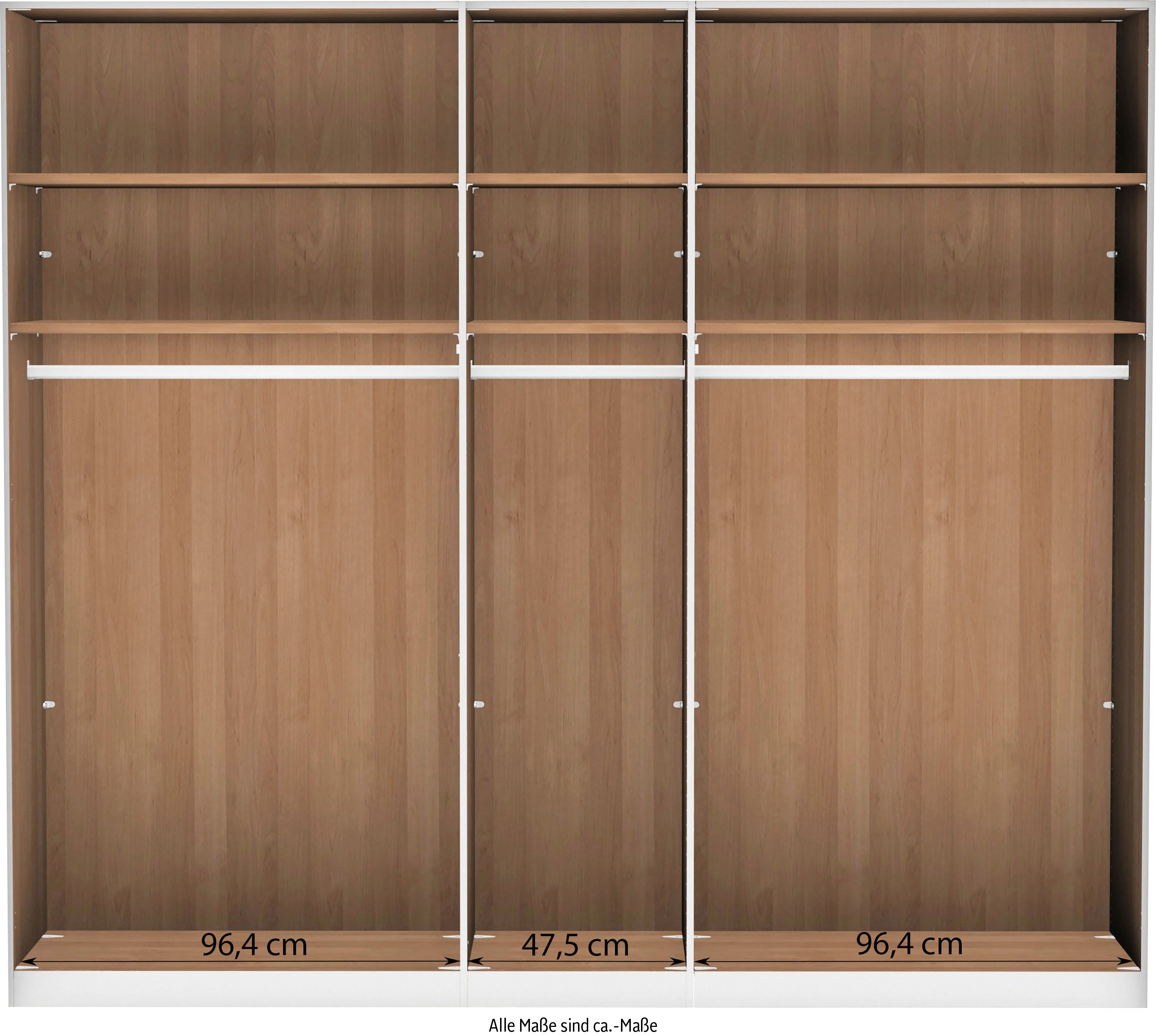 Thumbnail - WIEMANN Kleiderschrank "Kiruna" mit Champagnerglas und Spiegel