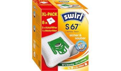 Swirl Staubsaugerbeutel »Swirl® S 67 EcoPor® XL Vorteilspack«, (Packung, 11 St.), für... kaufen