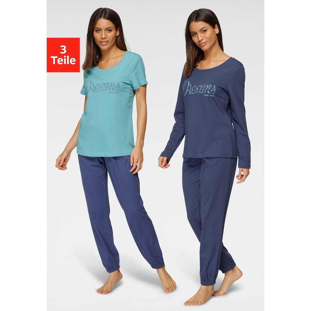 Vivance Dreams Pyjama, (Set, 3 tlg.)