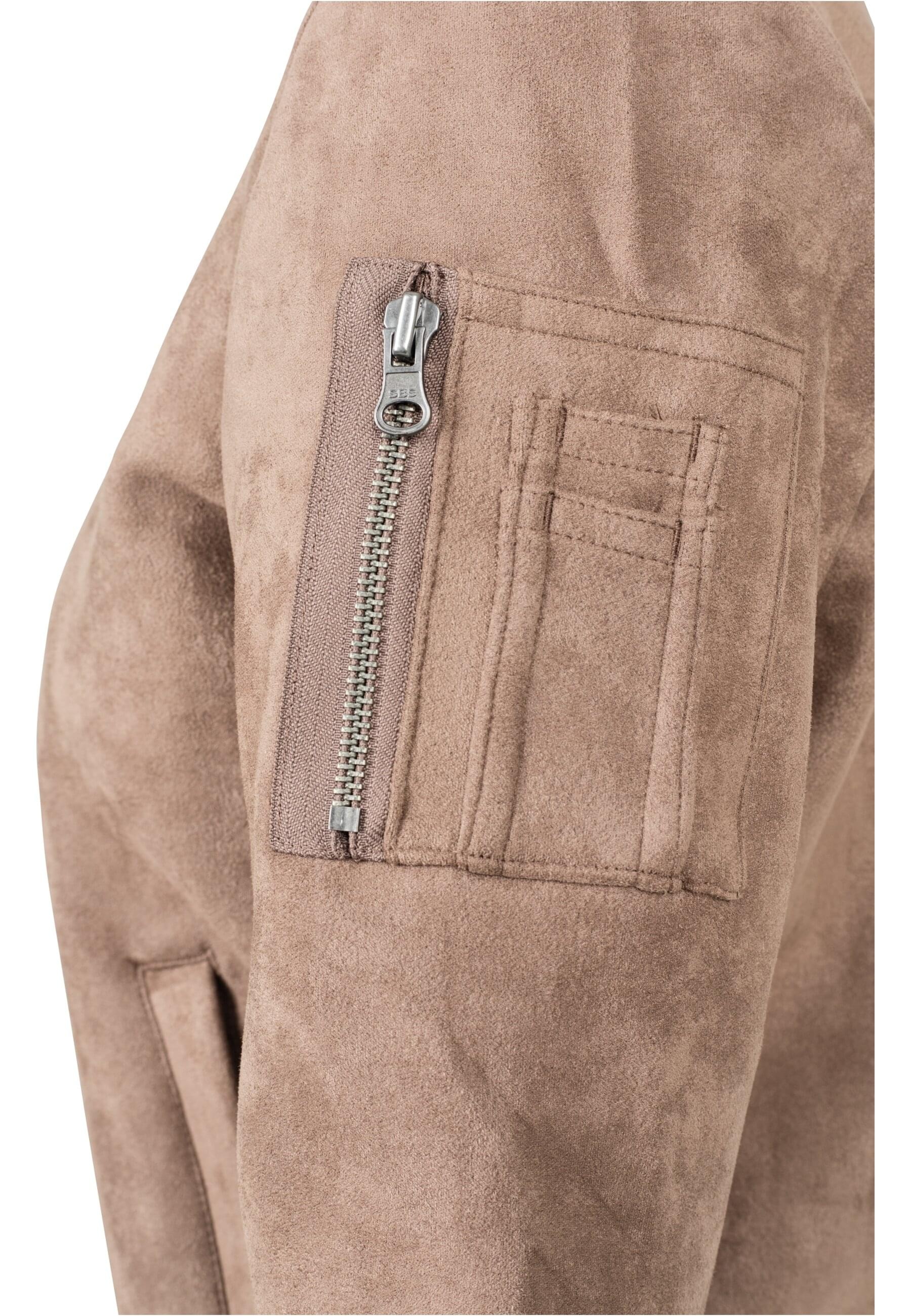 URBAN CLASSICS Bomberjacke »Urban Classics Damen Ladies Imitation Suede Bomber Jacket«, (1 St.), ohne Kapuze