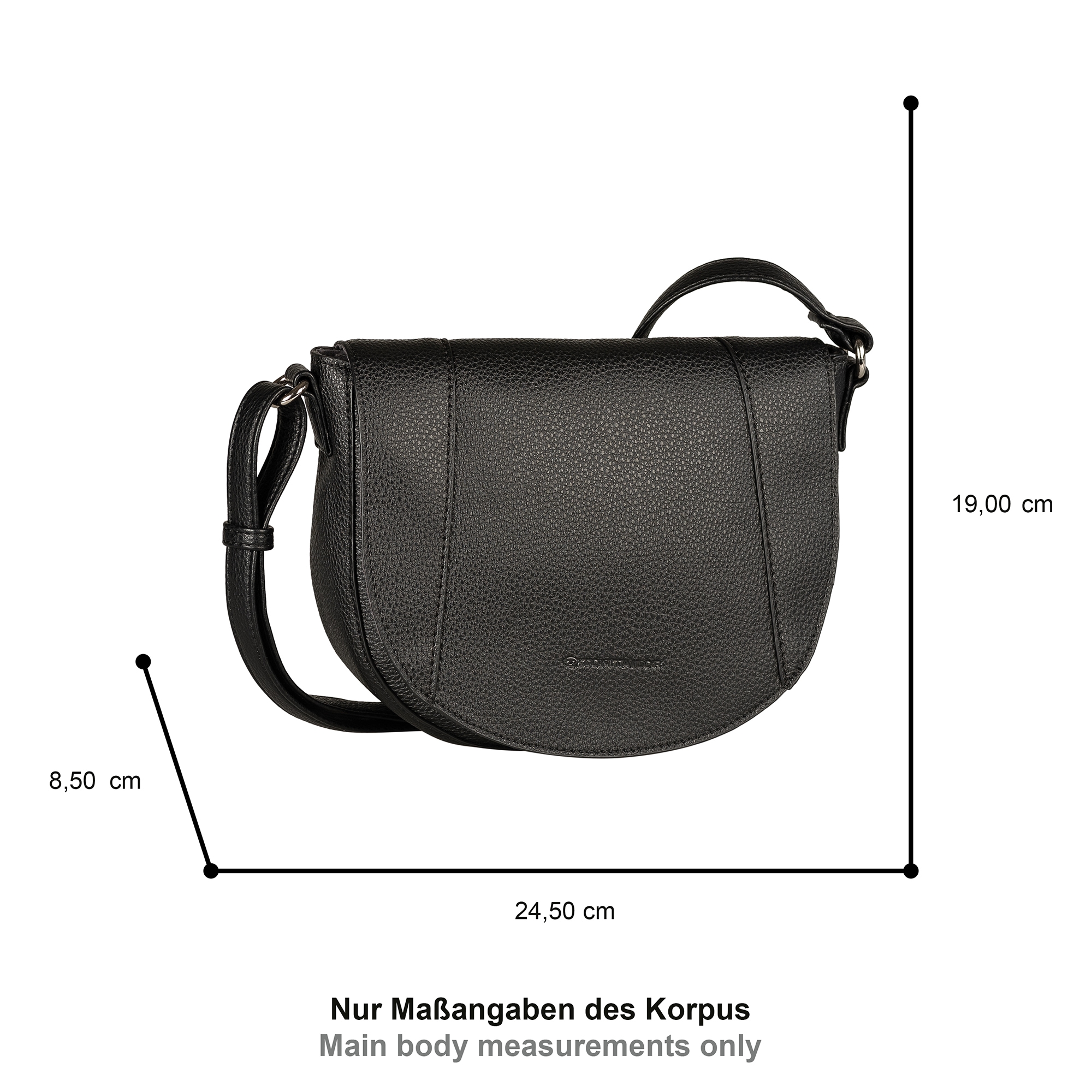 TOM TAILOR Satteltasche »Dahlia«, weiches Lederimitat in moderem Look mit Kontrastkanten und feinem Logo