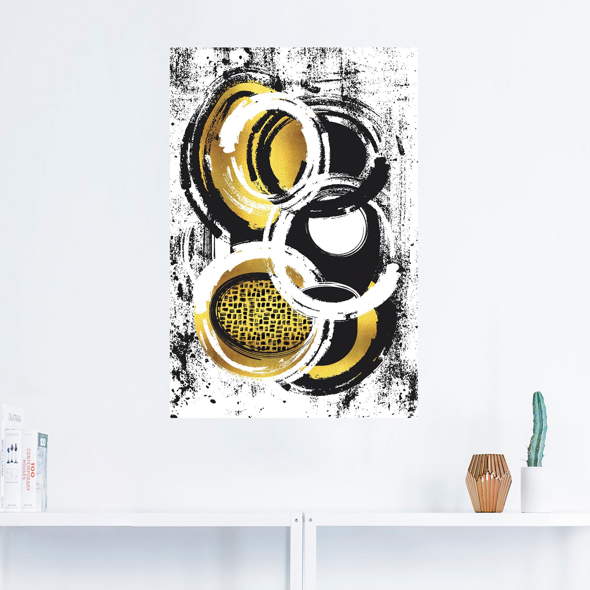 Artland Wandbild "Abstrakte Malerei Nr. 2 gold", Muster, (1 St.), als Leinw günstig online kaufen