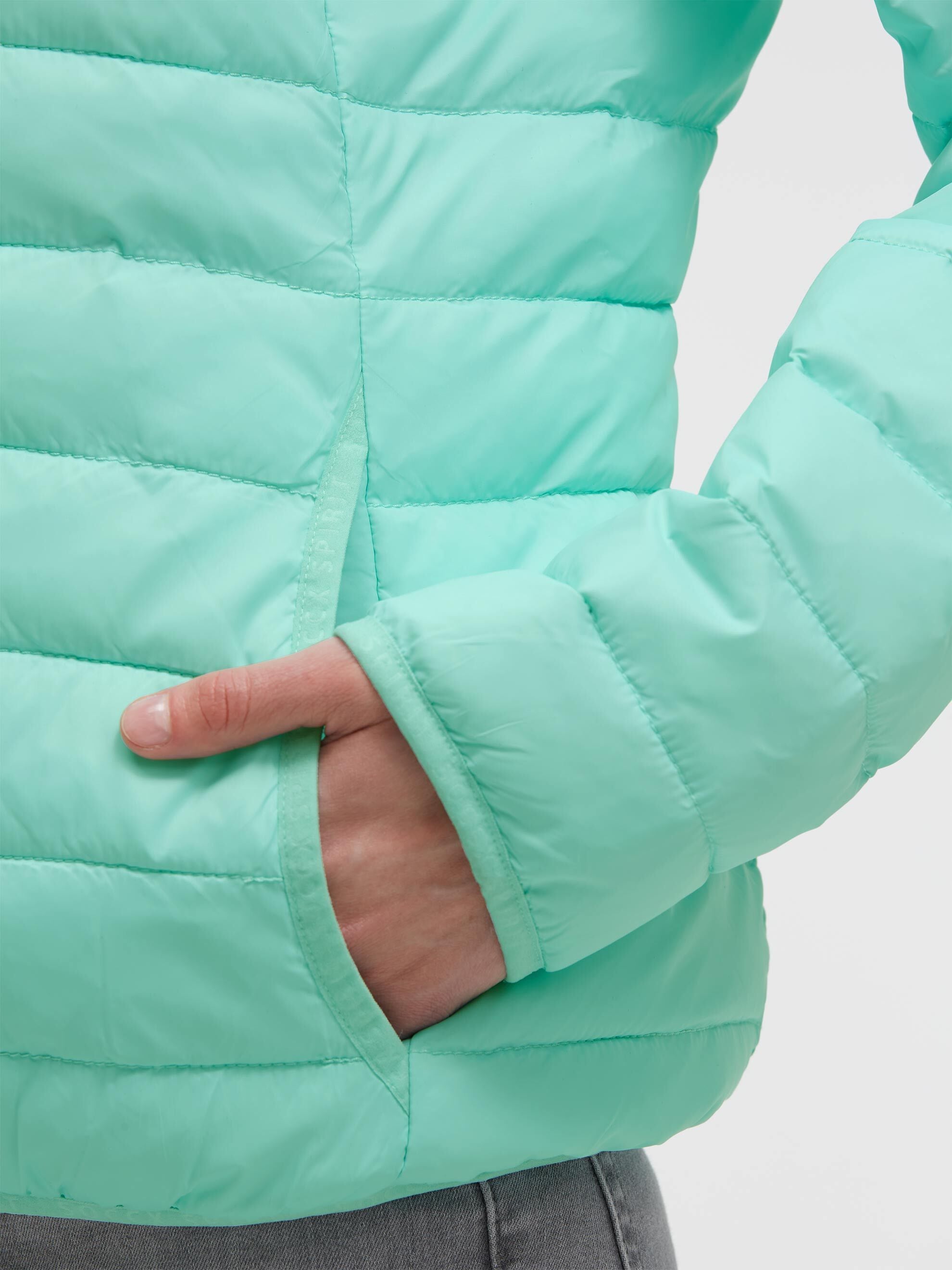 SOCCX Outdoorjacke mit Kapuze mit elastischem Saumabschluss