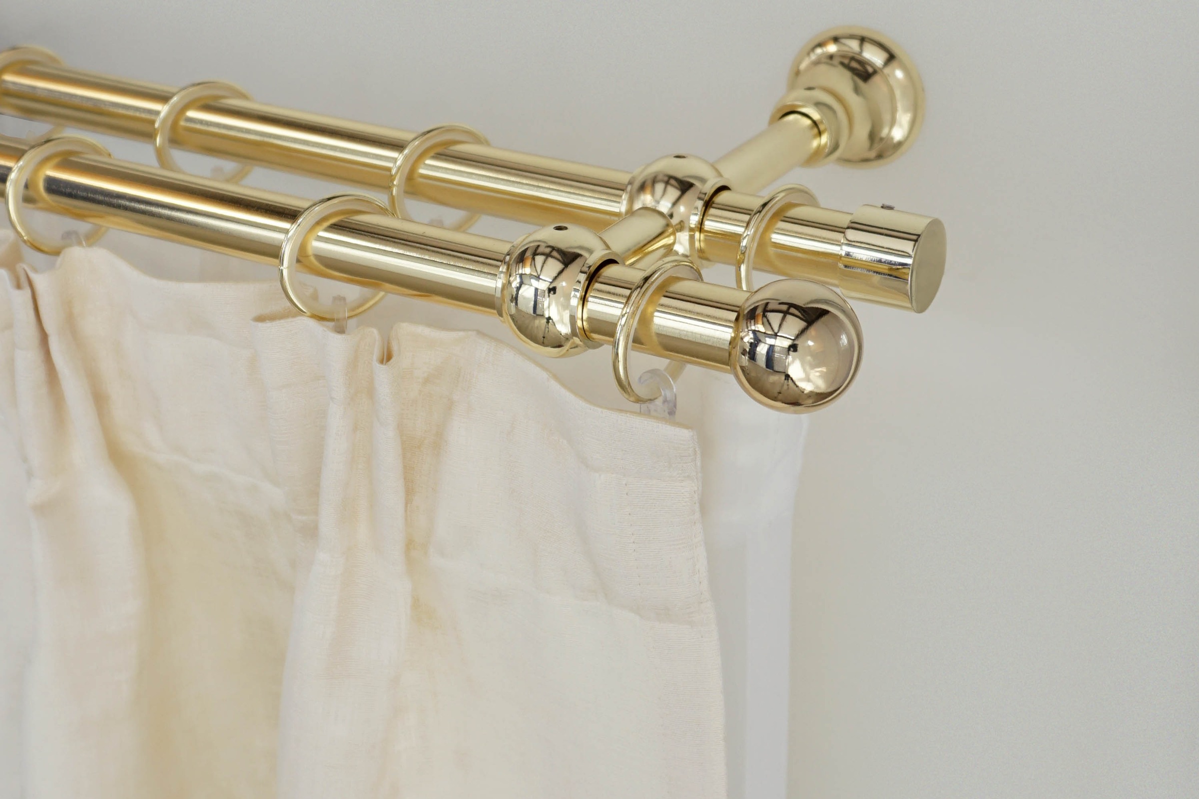 GARESA Gardinenstange "ANDREA" Ø 20 mm 2 läufig-läufig Wunschmaßlänge Vorha günstig online kaufen