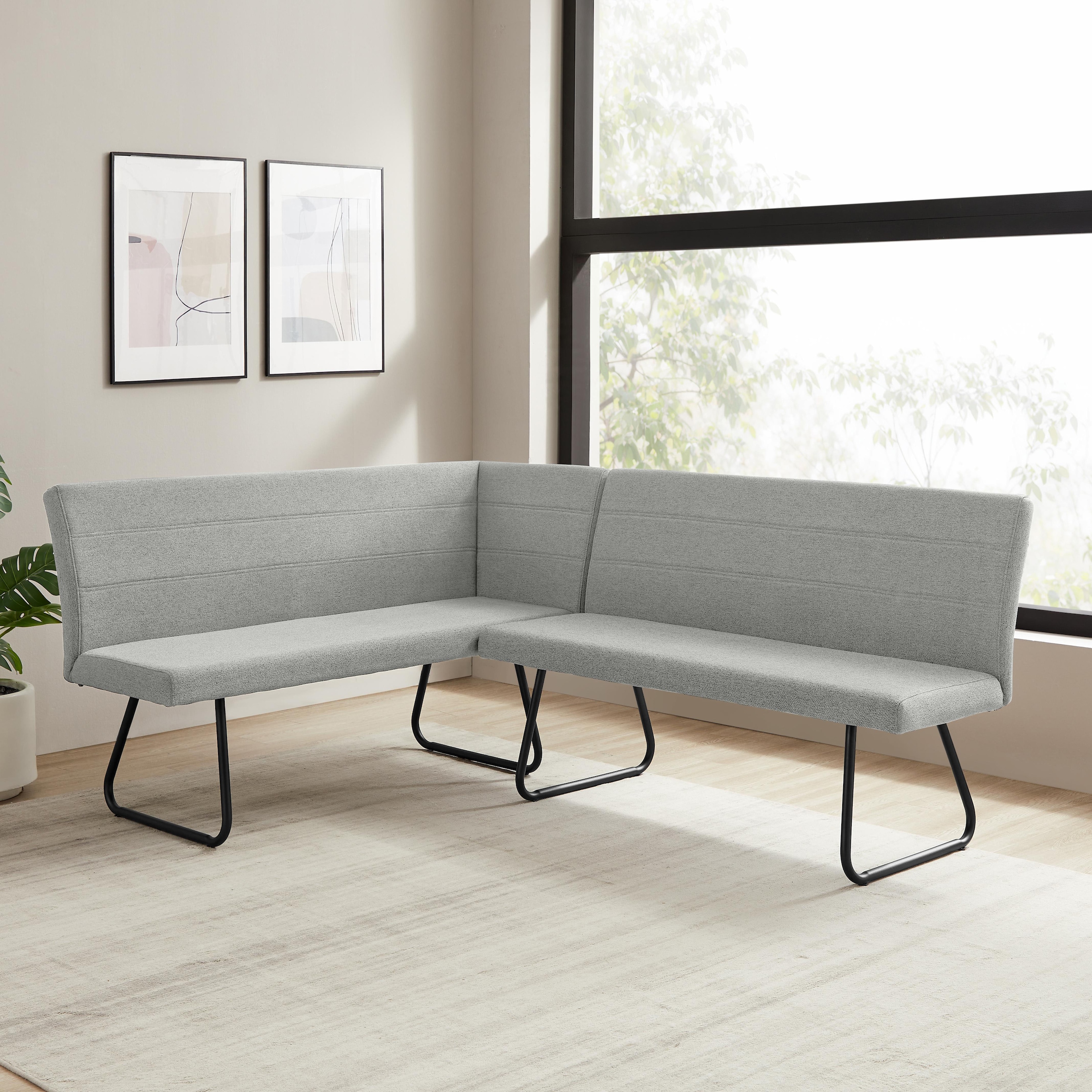 OTTO home Eckbank »Blee« pflegeleichter Strukturstoff, komfortable Polsterung, Metallgestell