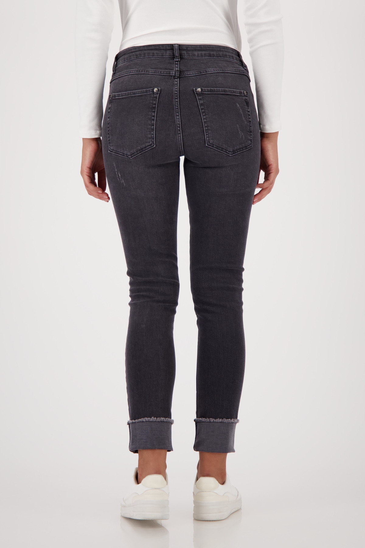 Monari Slim-fit-Jeans »Hose Jeans Nietenschmuck« Slim-fit-Passform