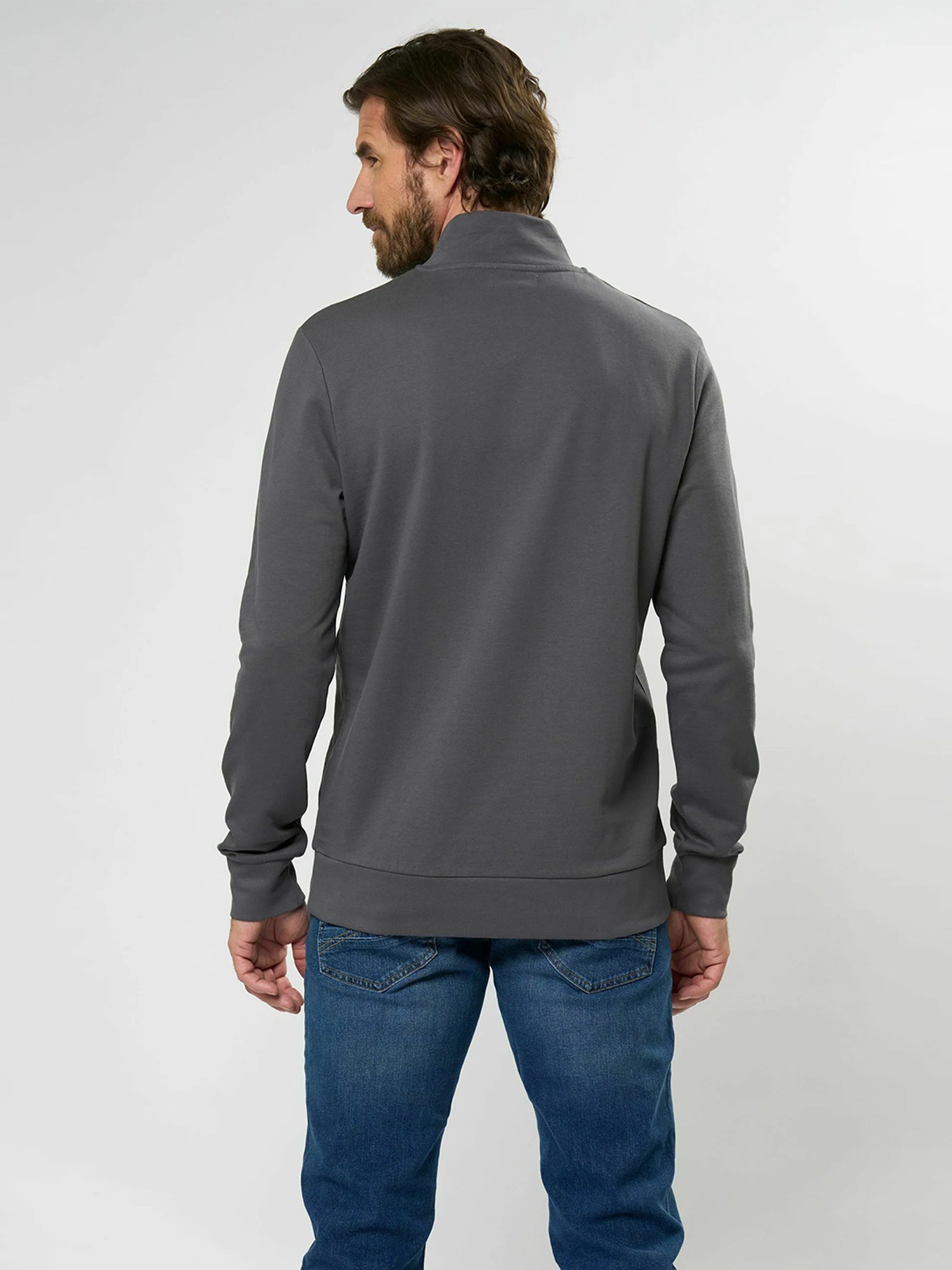 MCS Strickpullover »MCS sweatshirt with half-zip Clement«