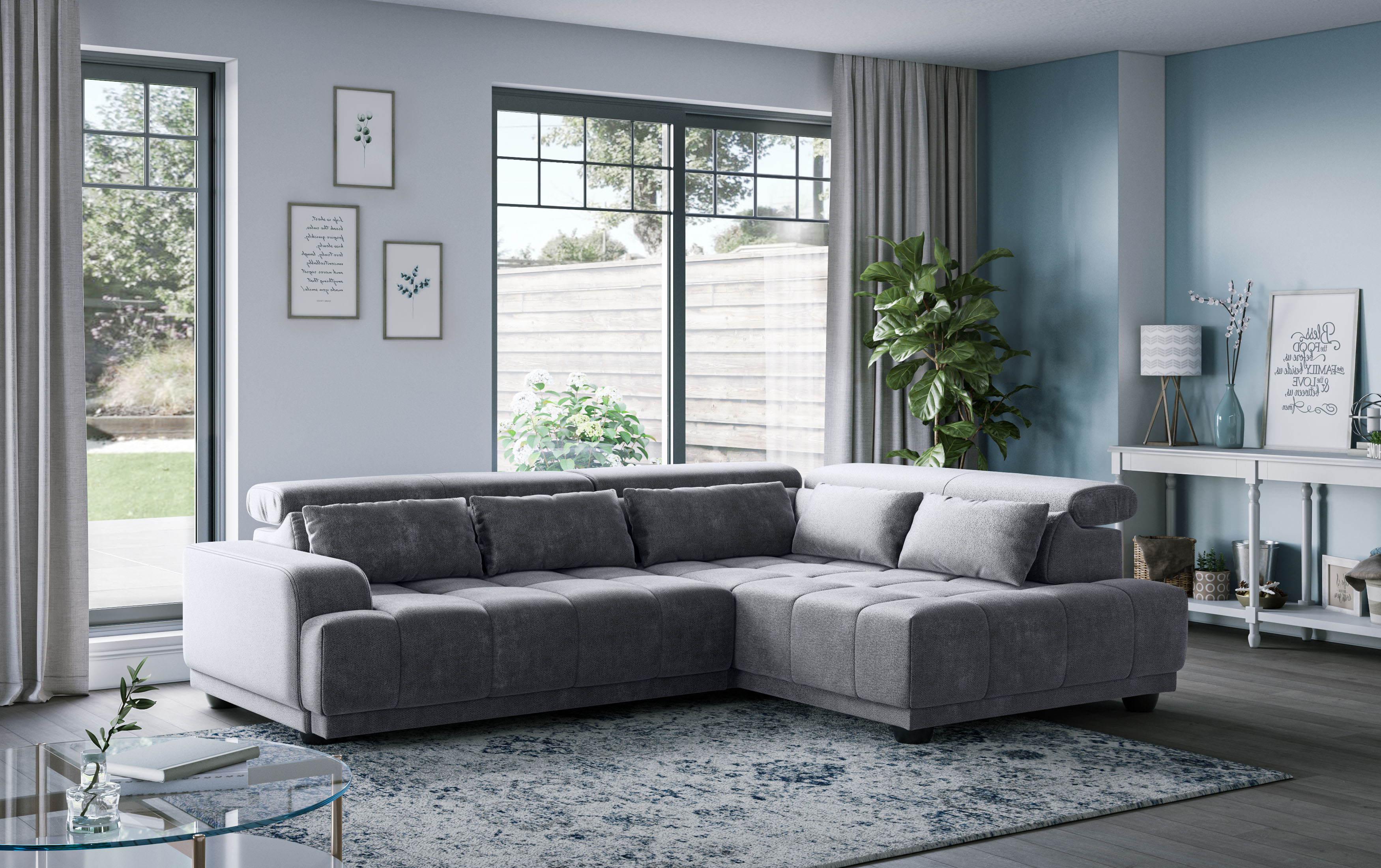 OTTO home Ecksofa "Jade L Form, Breite: 270 cm, mit Kopfteilverstellung & Nierenkissen" optional elektr. Sitztiefenverstellung