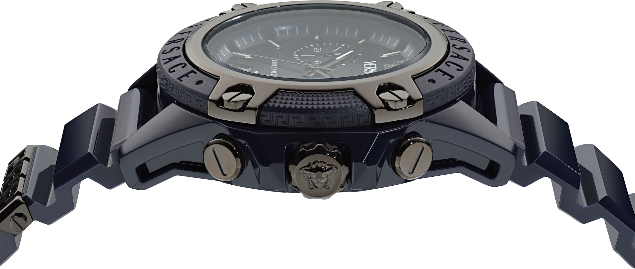 Versace Chronograph »ICON ACTIVE«, Quarzuhr, Armbanduhr, Damenuhr, Herrenuhr, Swiss Made, Polyurethanband