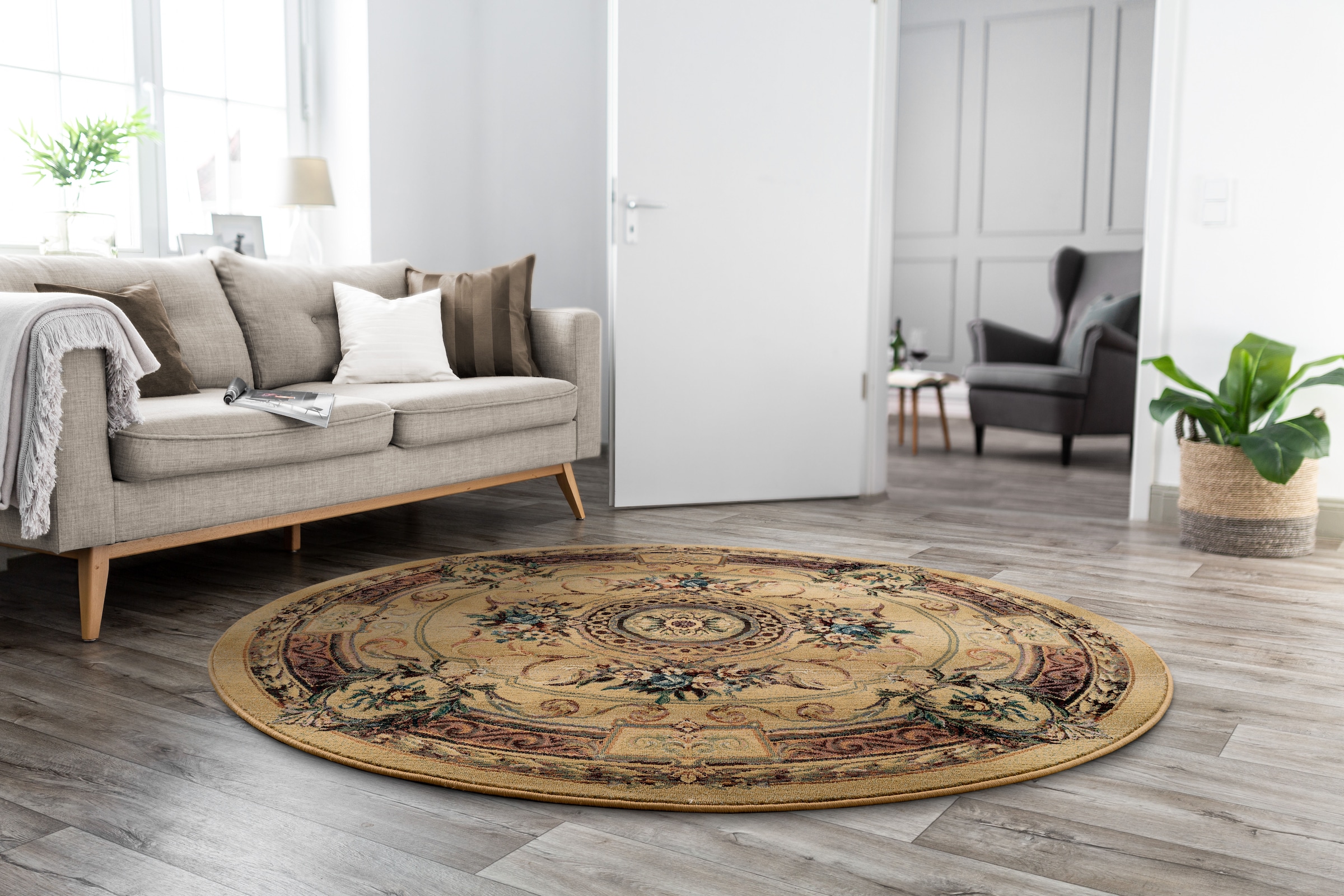 Teppich »Gabiro 856«, rund, Kurzflor, Orient-Optik, ideal im Wohnzimmer & Schlafzimmer