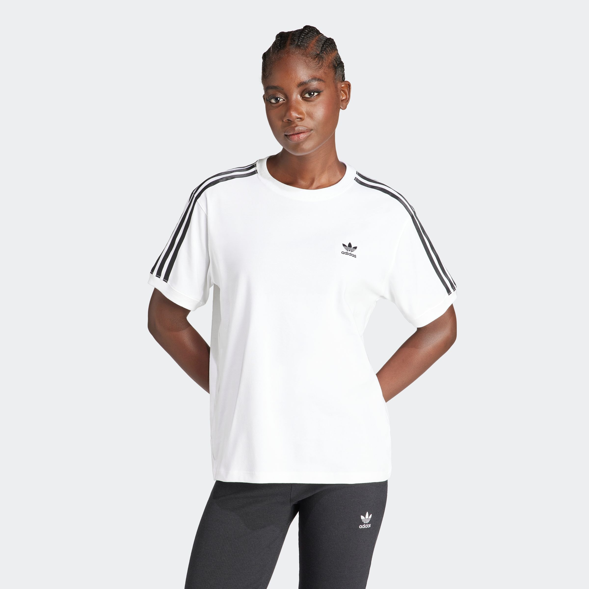 adidas Originals T-Shirt »3 STRIPE TEE«, drei Streifen Shirt mit Trefoil Logo