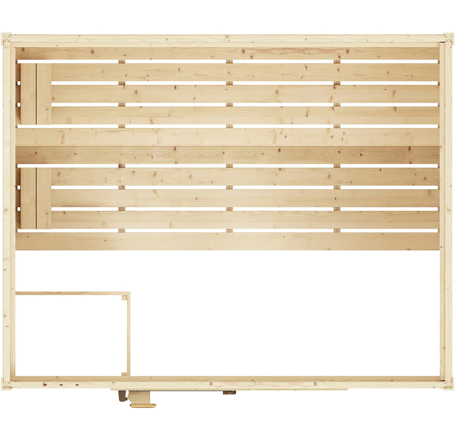weka Sauna »Massivholzsauna VALIDA 4«, Blockbohlen, Fensterelement, moderne Ganzglastür