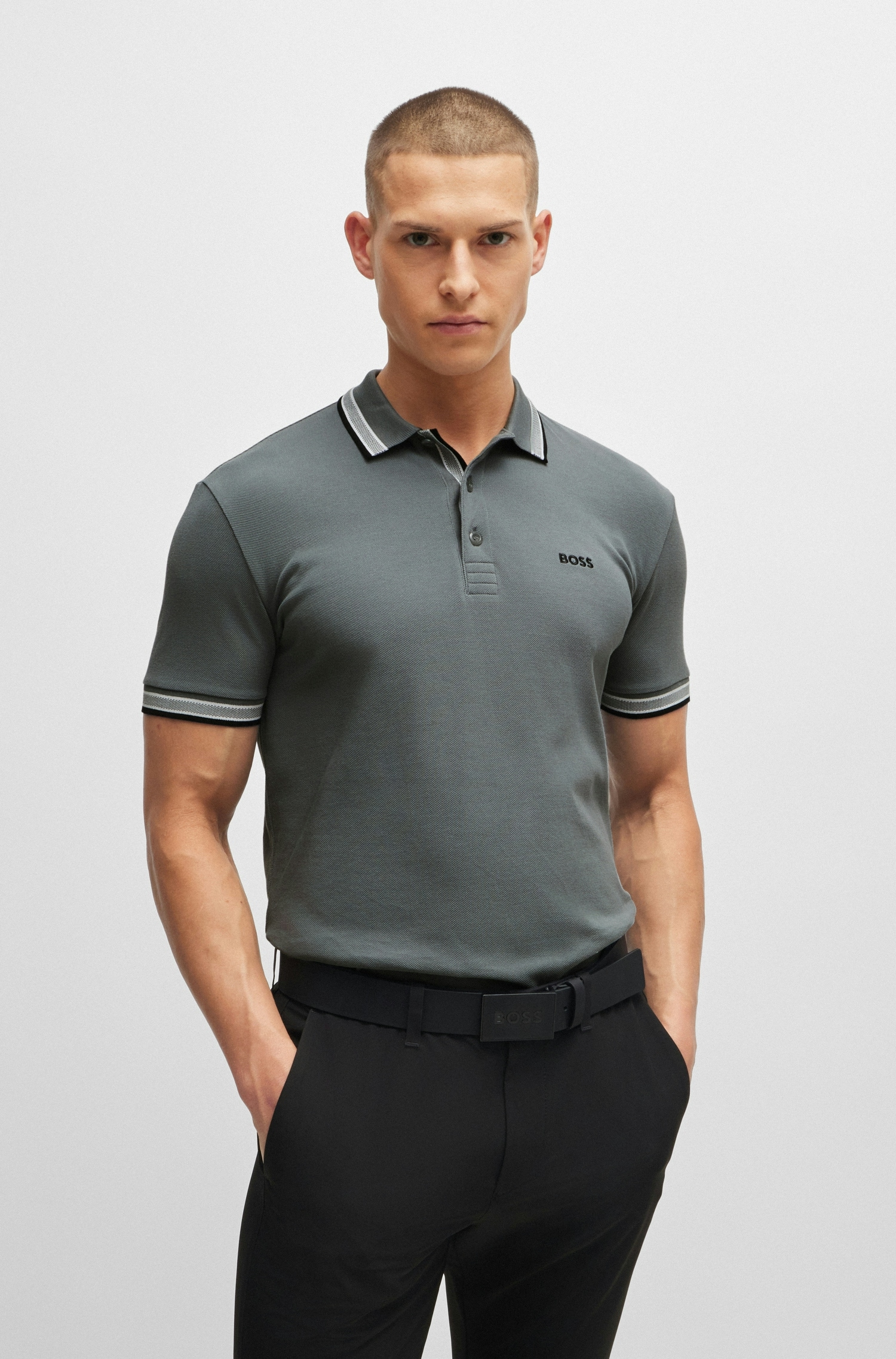 BOSS GREEN Poloshirt "Paddy", mit kontrastfarbenen Streifen am Kragen günstig online kaufen