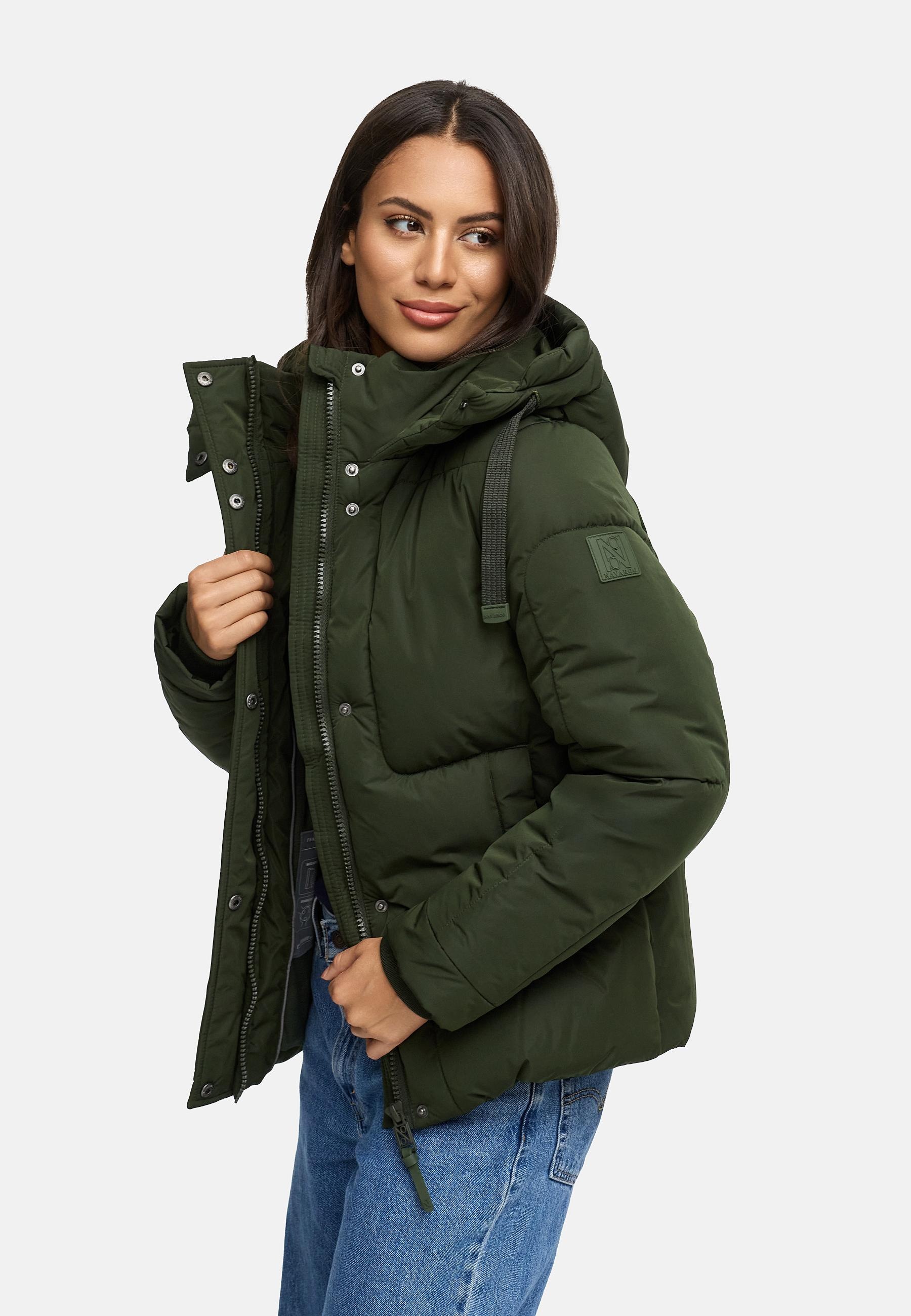 Navahoo Steppjacke »Zauberlicht 14«, mit Kapuze, Winterjacke mit abnehmbarer Kapuze und Fleece-Futter