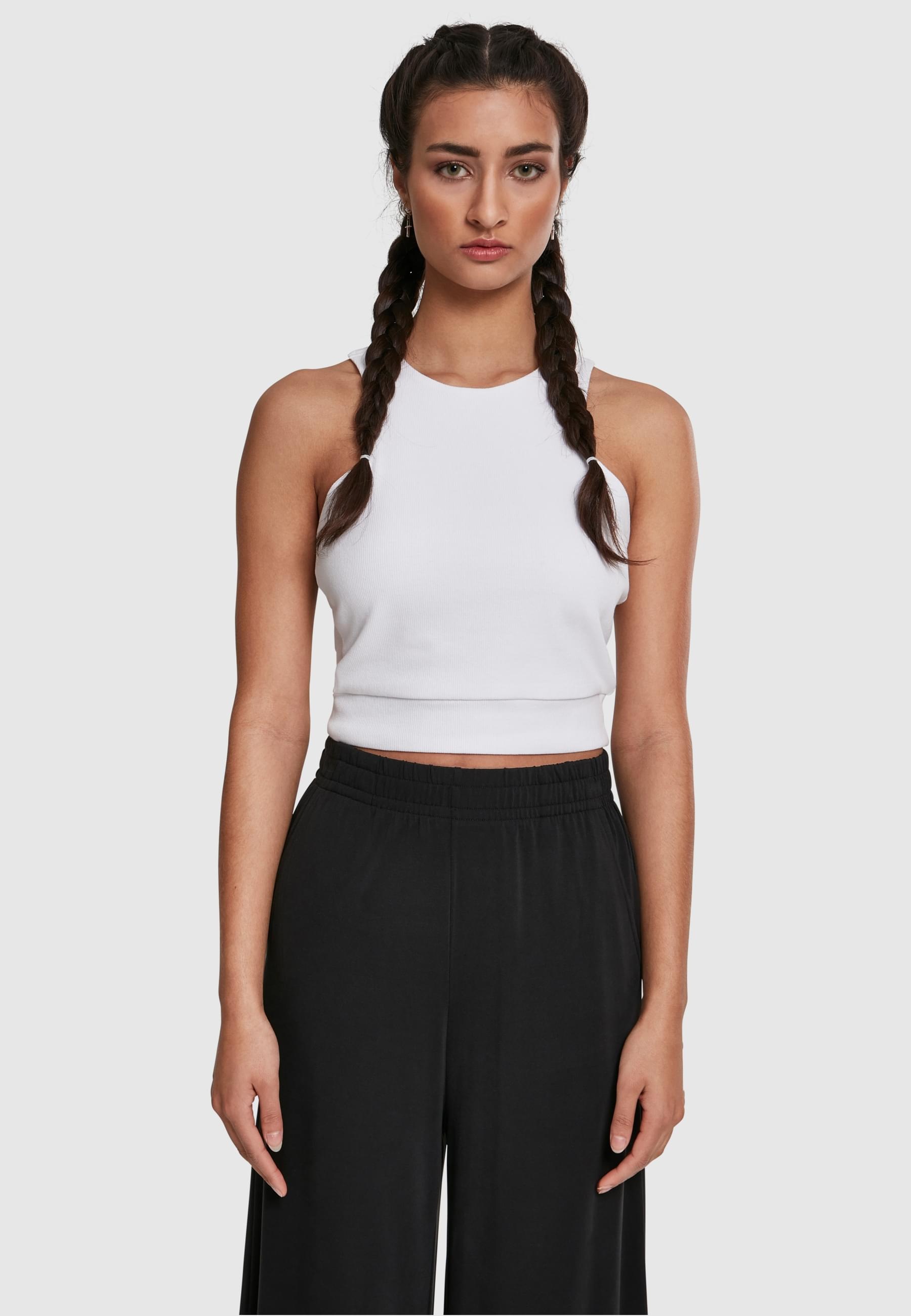 URBAN CLASSICS Muskelshirt »Urban Classics Damen Ladies Squared Short Top«, (1 tlg.)